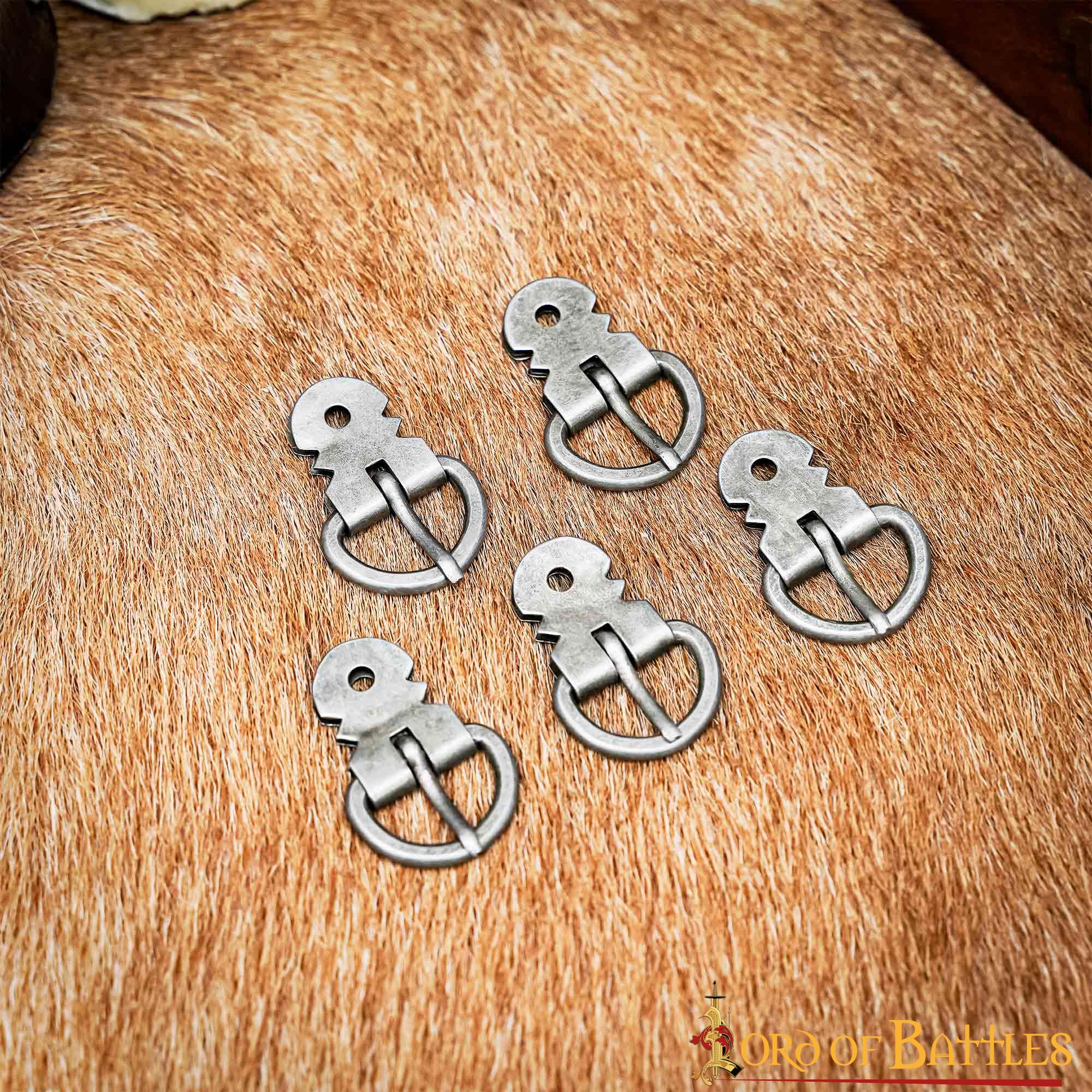 Imagen única de: Juego de Hebillas para Armadura de Placas Medieval - Hierro Ennegrecido Forjado a Mano (juego de 5)