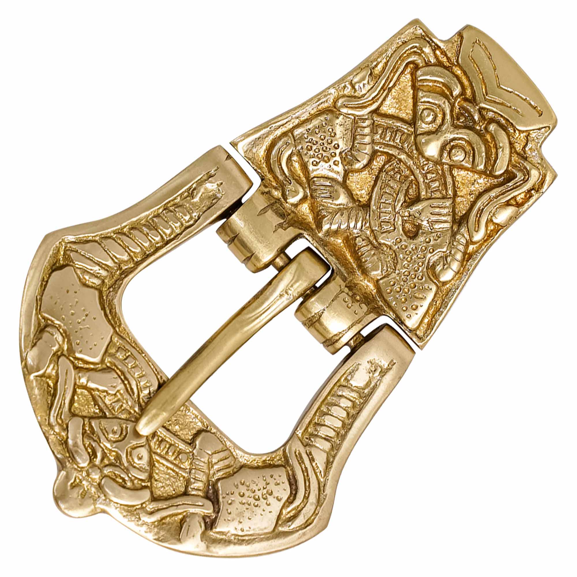 Imagen única de: Hebilla de Cinturón Vikinga Diseño Celta Latón Puro Accesorio para Cinturón
