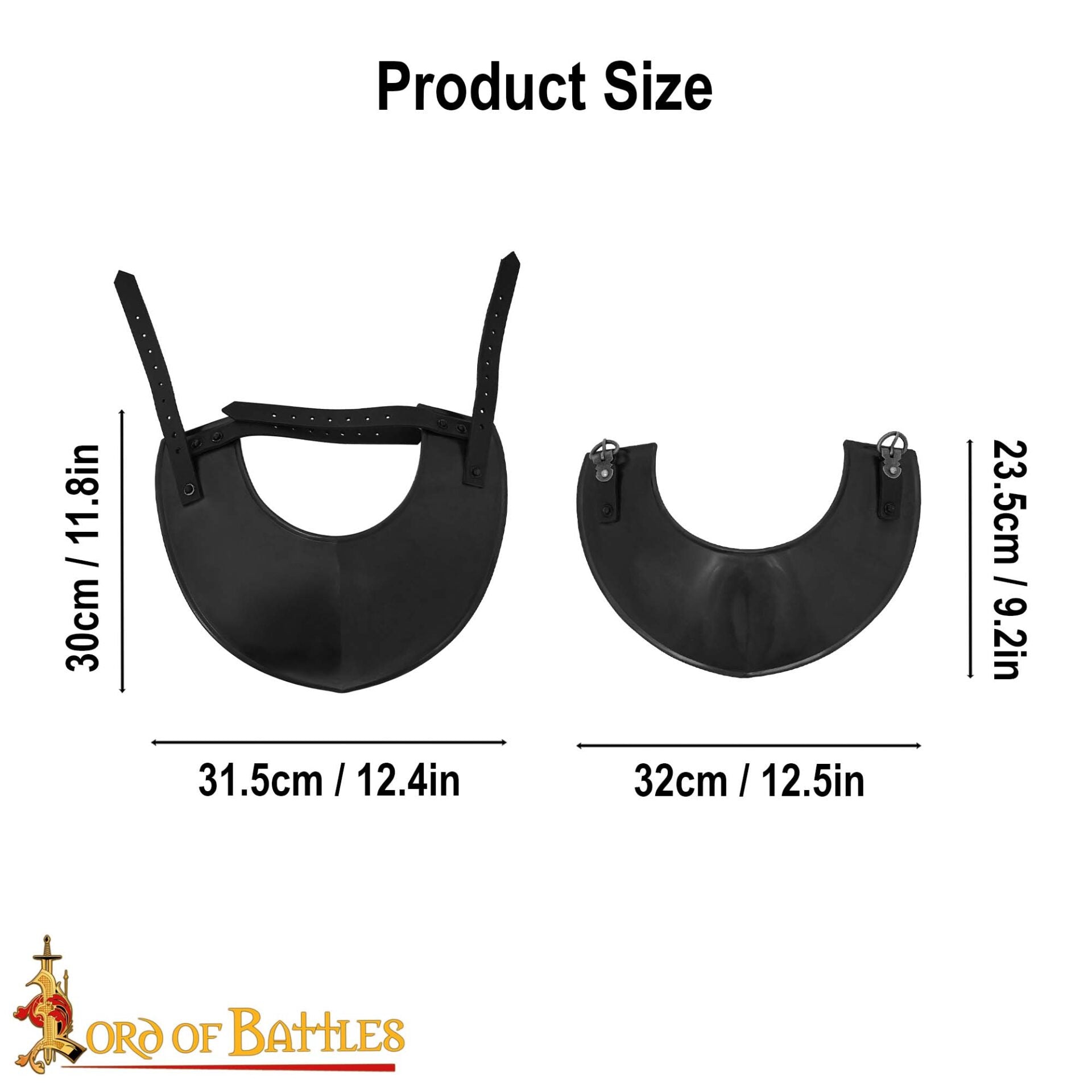 Imagen única de: Gorget Clásico Medieval, Negro - Descatalogado