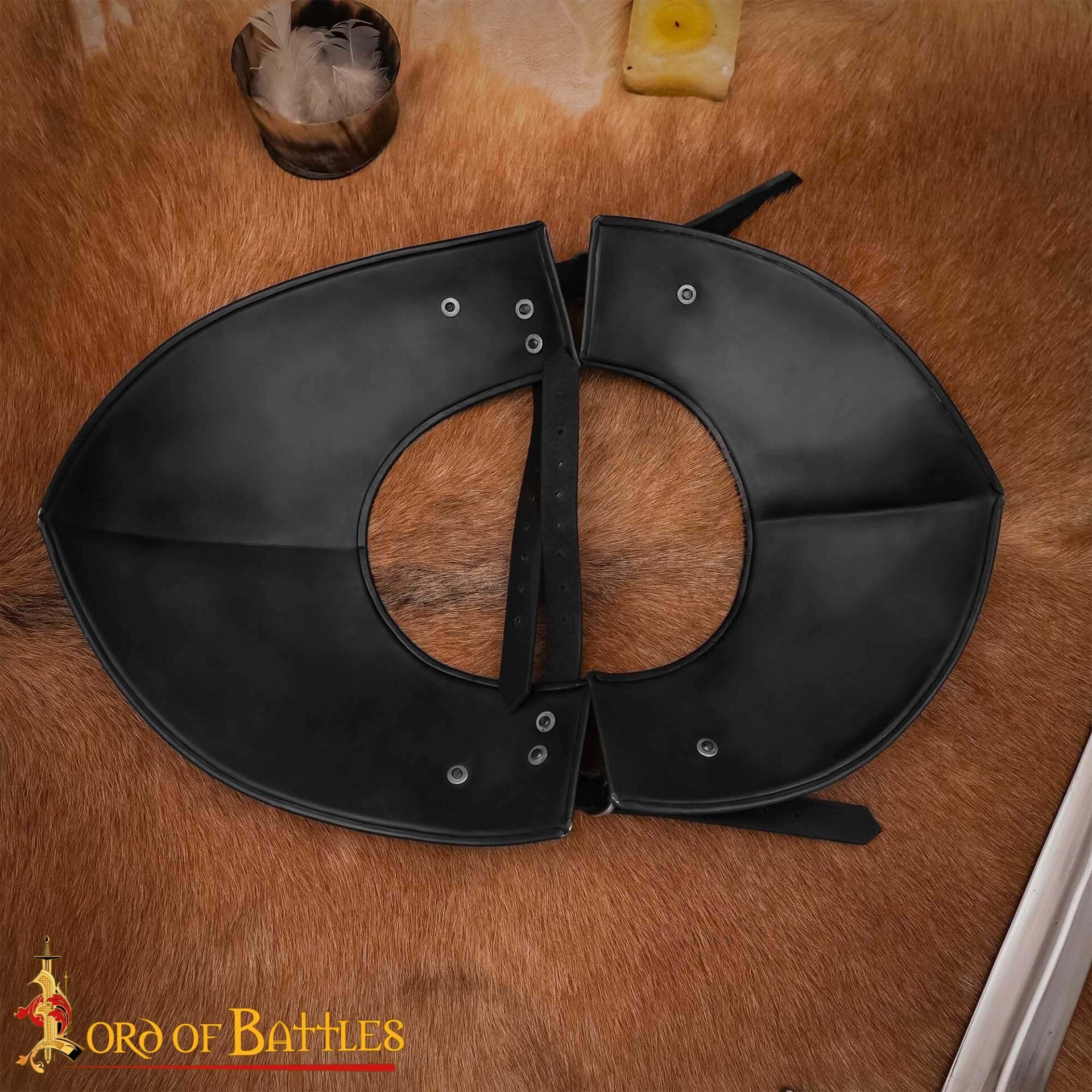Imagen única de: Gorget Clásico Medieval, Negro - Descatalogado