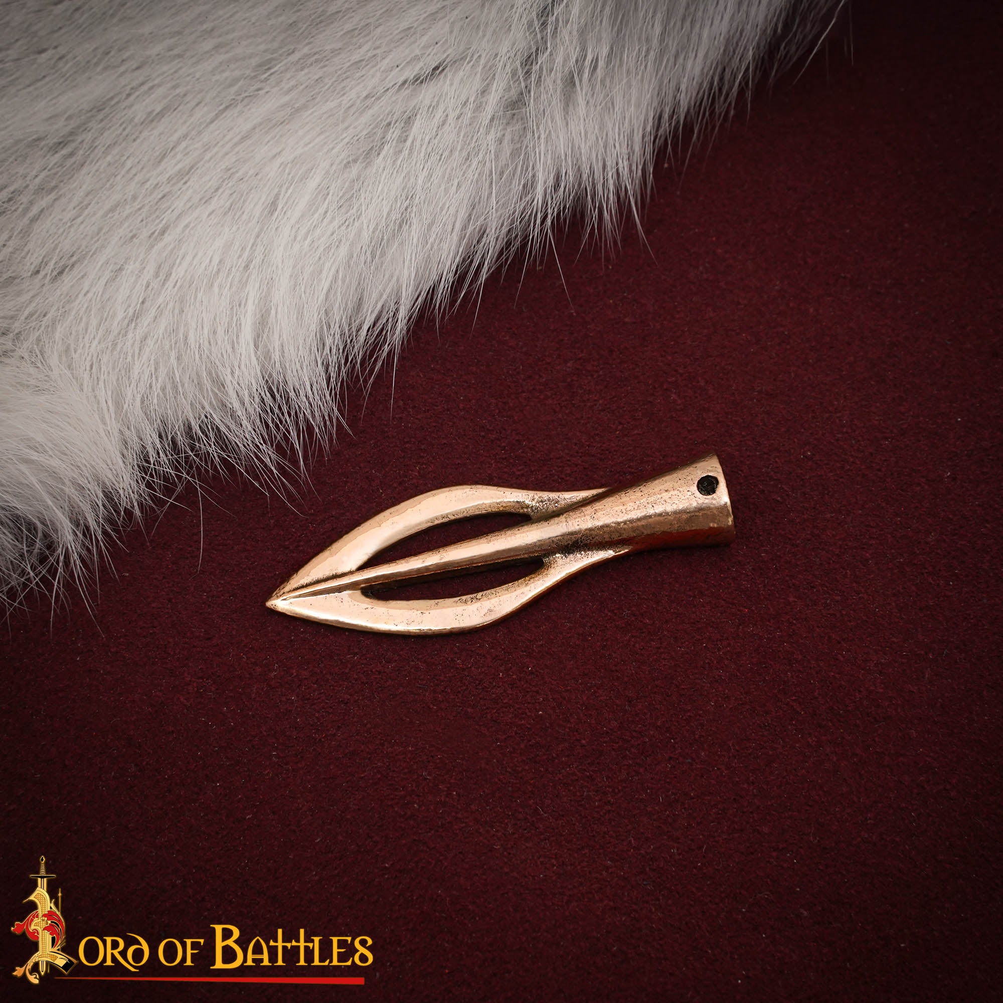 Imagen única de: Lanza Vikinga Partida Accesorio de Bronce - Amuleto Nórdico Inspirado en los Siglos Ix-xi - Acabado Antiguo