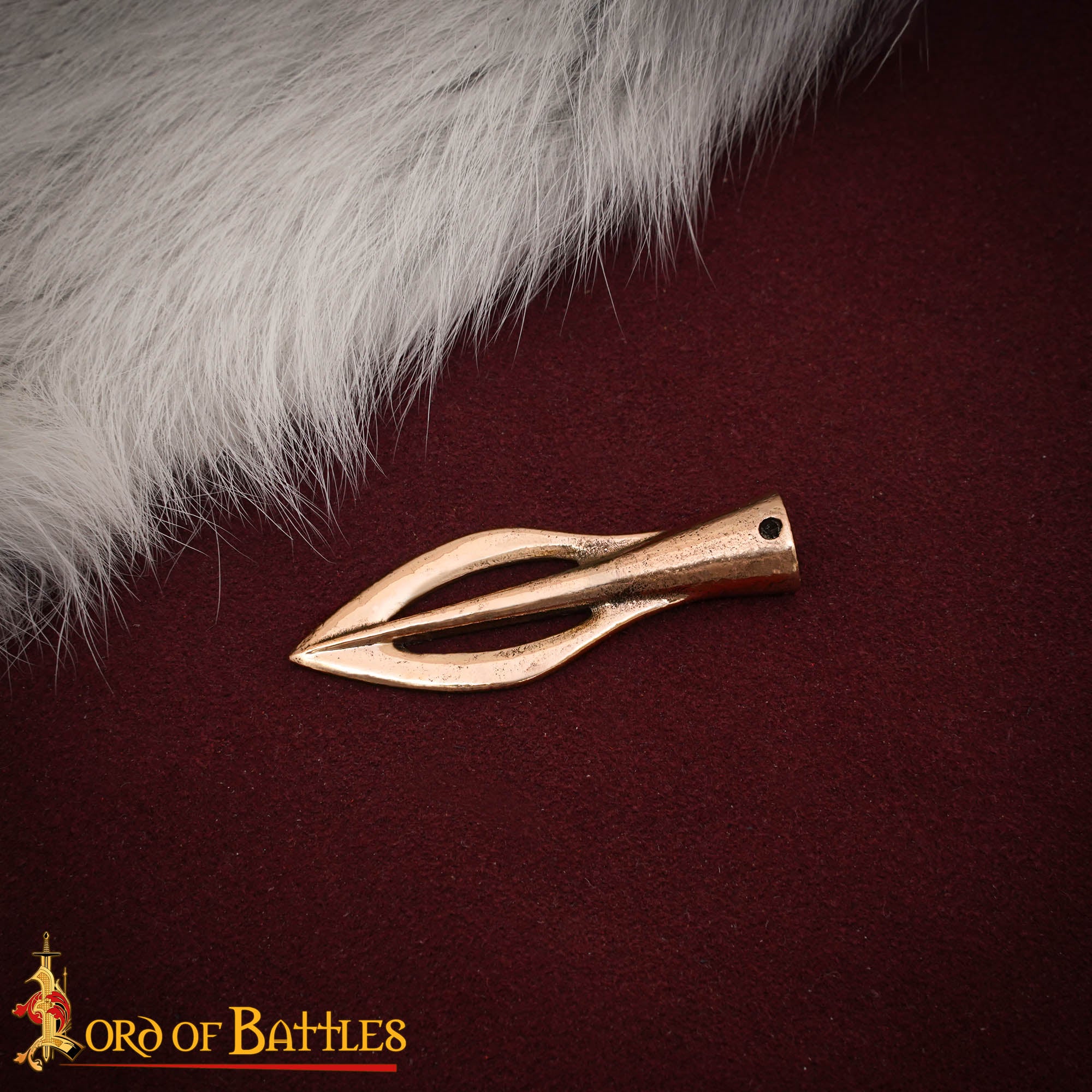 Imagen única de: Lanza Vikinga Partida Accesorio de Bronce - Amuleto Nórdico Inspirado en los Siglos Ix-xi - Acabado Antiguo