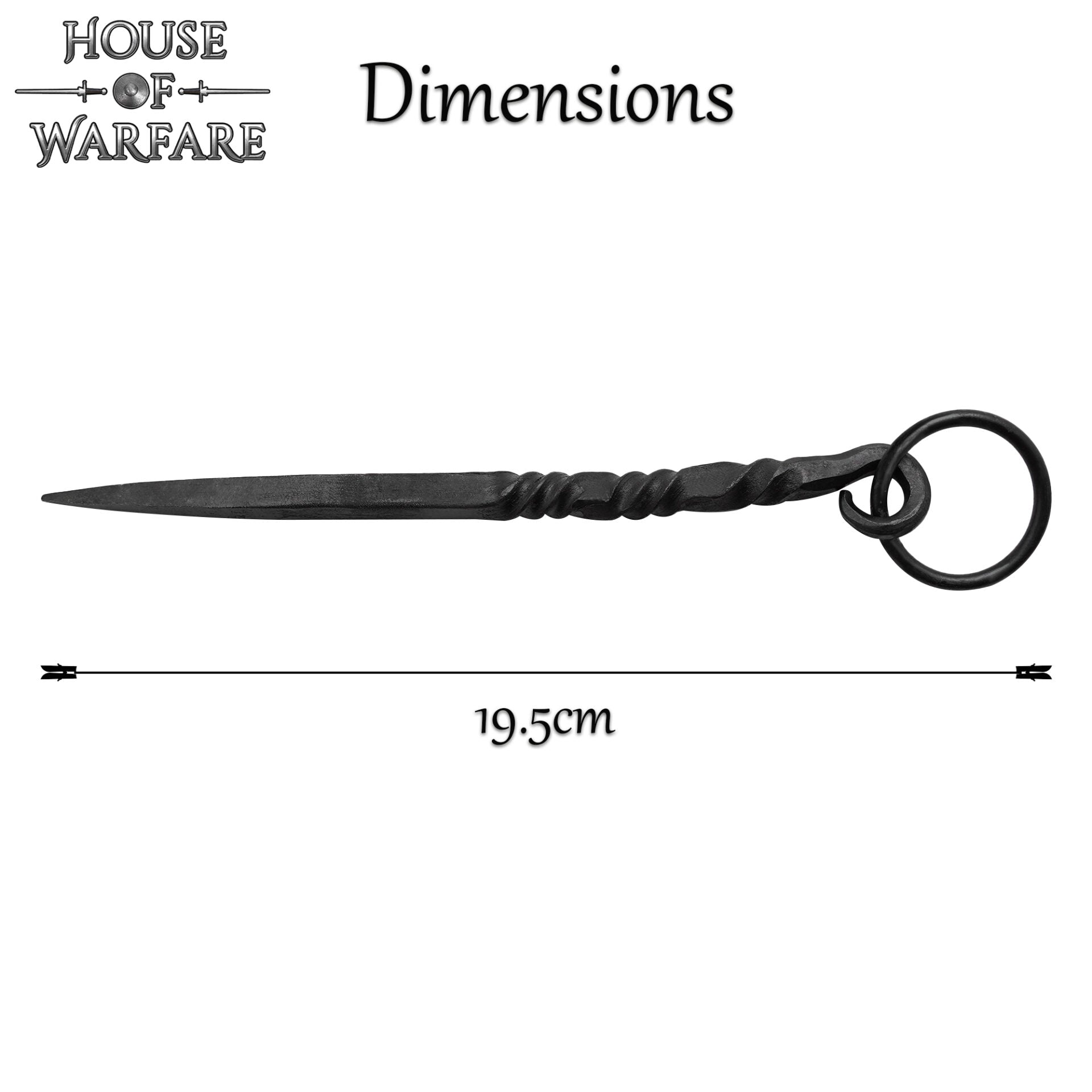 Imagen única de: Pica Medieval de Hierro Negro Forjada a Mano - 7 Pulgadas Vikingo Herramienta de Comedor