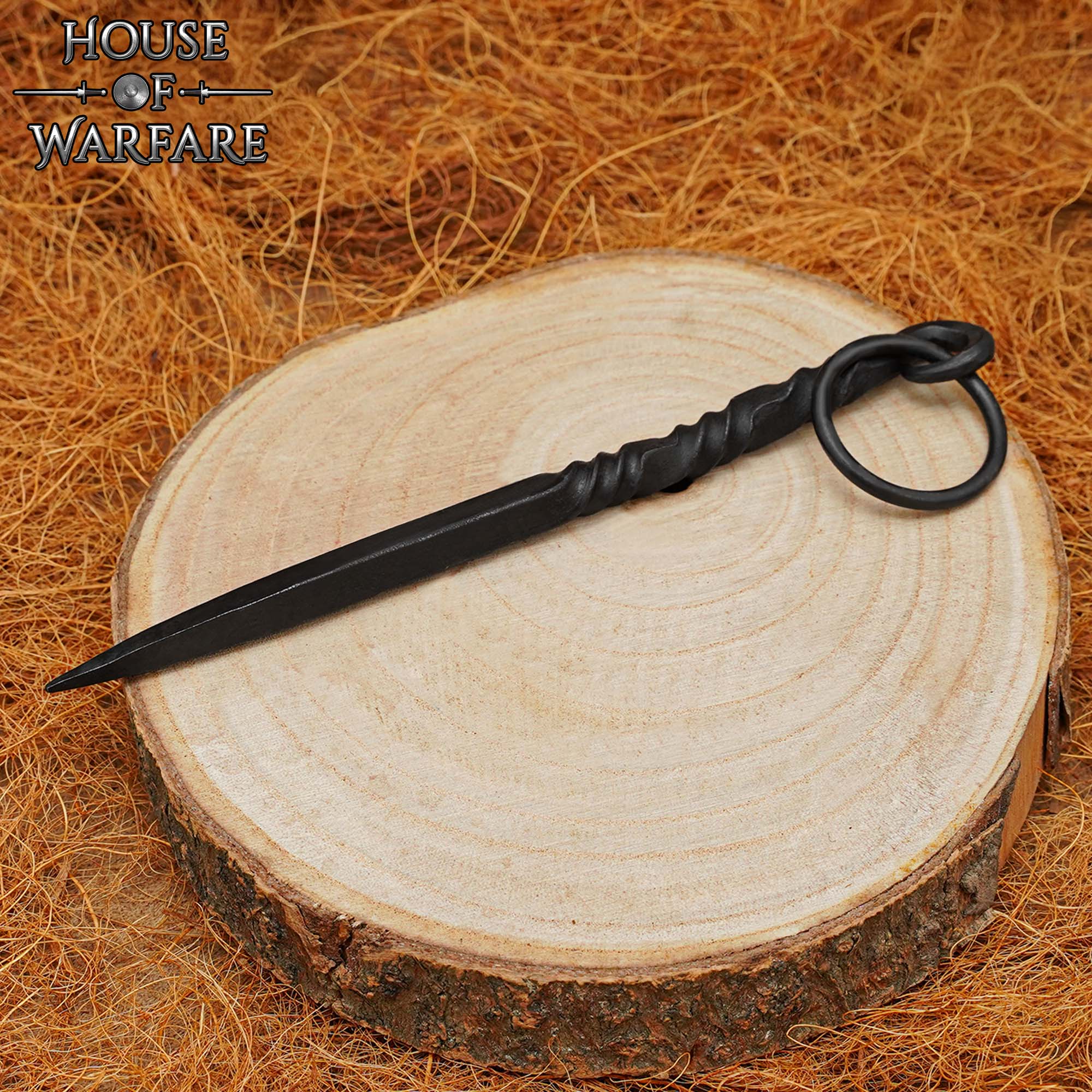 Imagen única de: Pica Medieval de Hierro Negro Forjada a Mano - 7 Pulgadas Vikingo Herramienta de Comedor