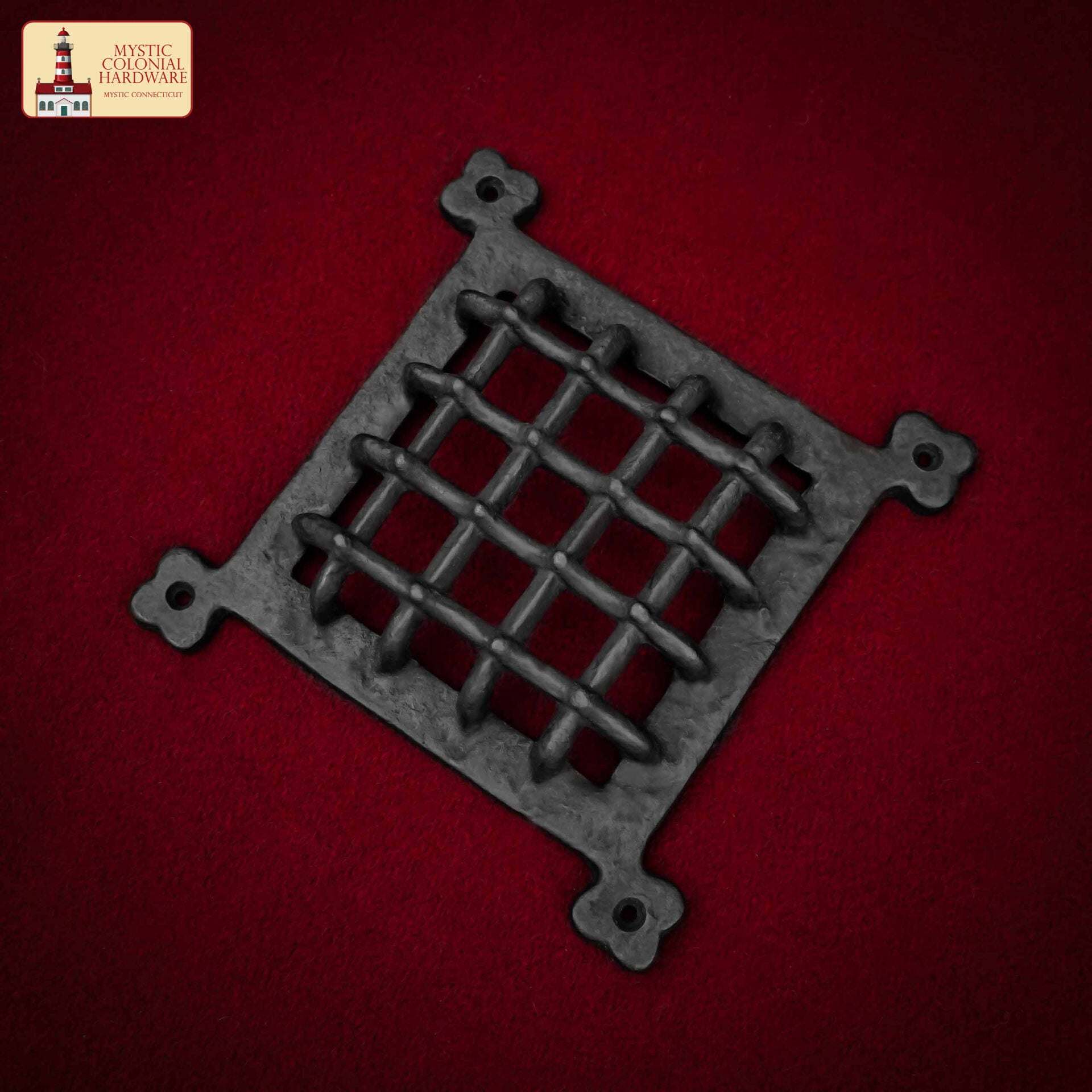 Imagen única de: Rejilla Decorativa de Hierro Fundido Macizo de Mystic Colonial Hardware - Cubierta de Ventilación Rústica para Armarios, Persianas, Puertas y Salidas de Aire