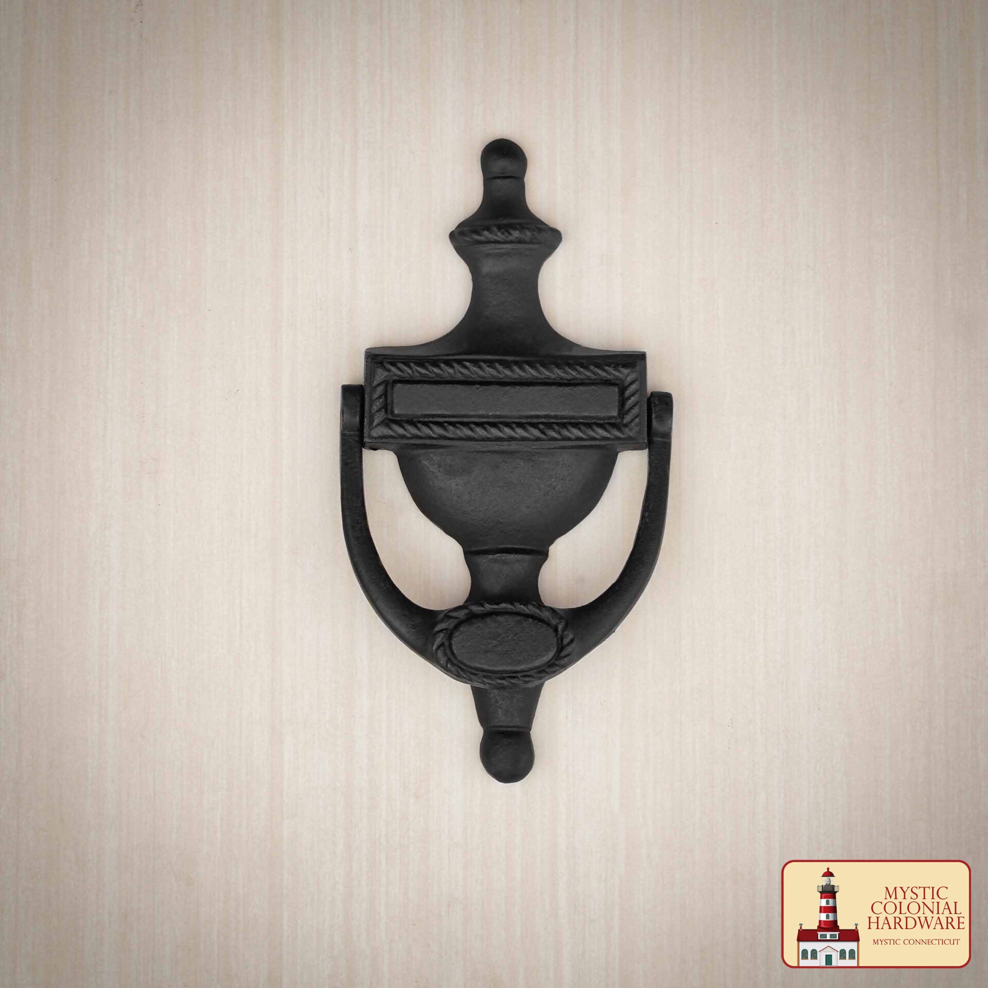Imagen única de: Tradicional Estilo Roped Clásico Frente Puerta Aldaba 8" H X 3.5 W Decorativo Vintage Sólido Antiguo Entrada Puerta Aldaba