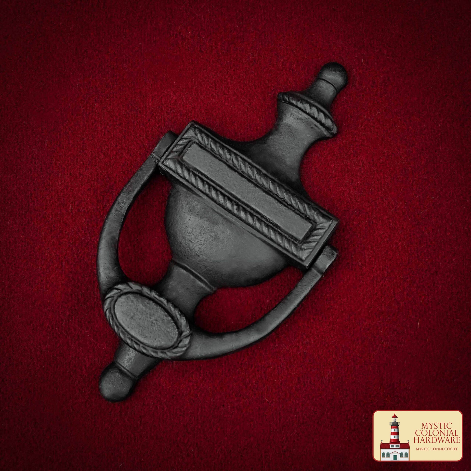 Imagen única de: Tradicional Estilo Roped Clásico Frente Puerta Aldaba 8" H X 3.5 W Decorativo Vintage Sólido Antiguo Entrada Puerta Aldaba