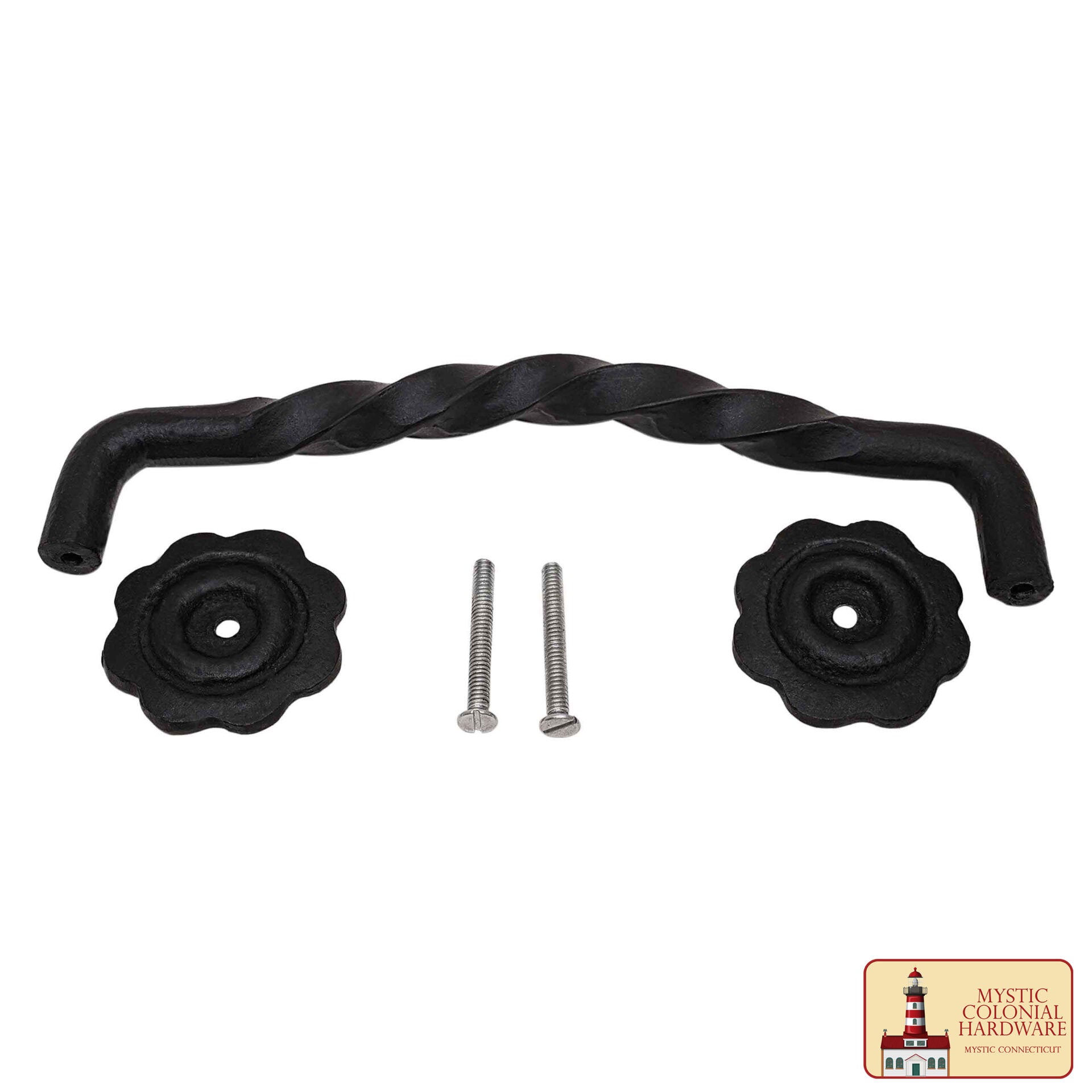 Imagen única de: Negro de Hierro Fundido Tirón Manijas 12 "puerta del Gabinete Manijas, Puerta Manija Tire, Barn Door Hardware, Grab Manijas
