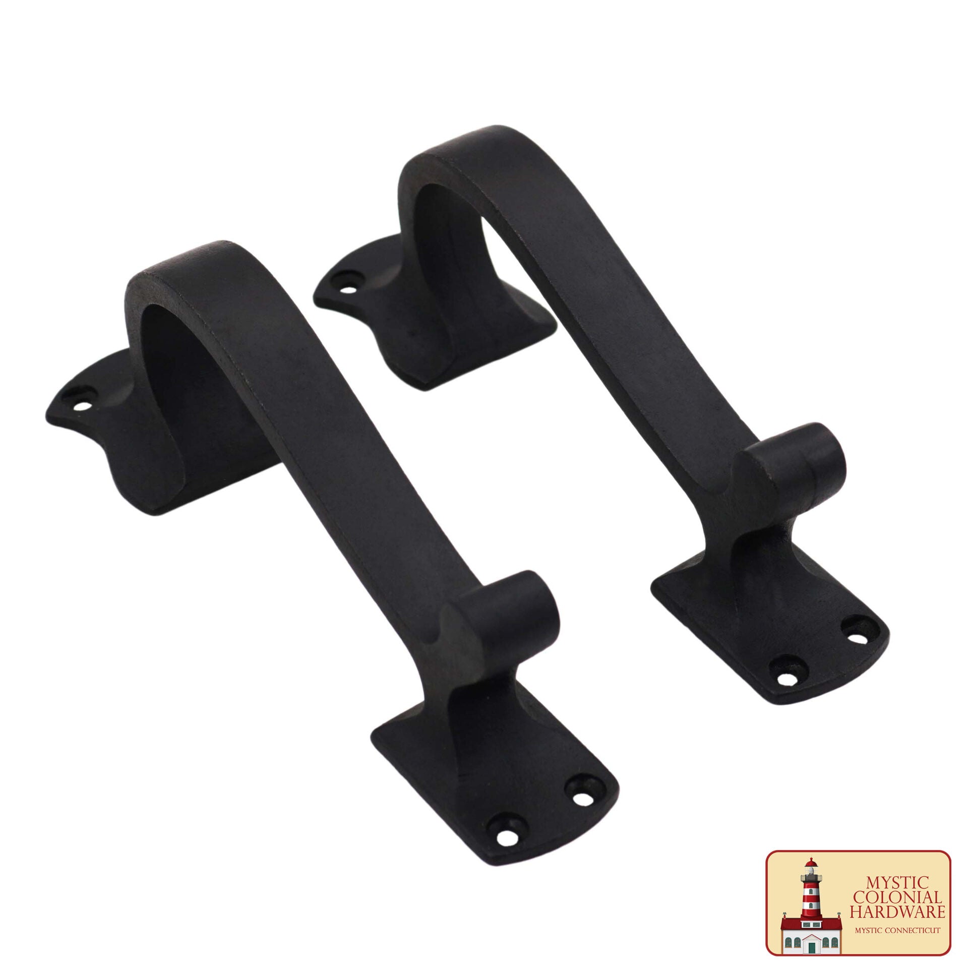 Imagen única de: Juego de 2 Tiradores de Puerta de Hierro Fundido: Ideal para Puerta, Puerta de Cobertizo, Ventana, Cerca, Garaje, (16.5x3.8) Cm