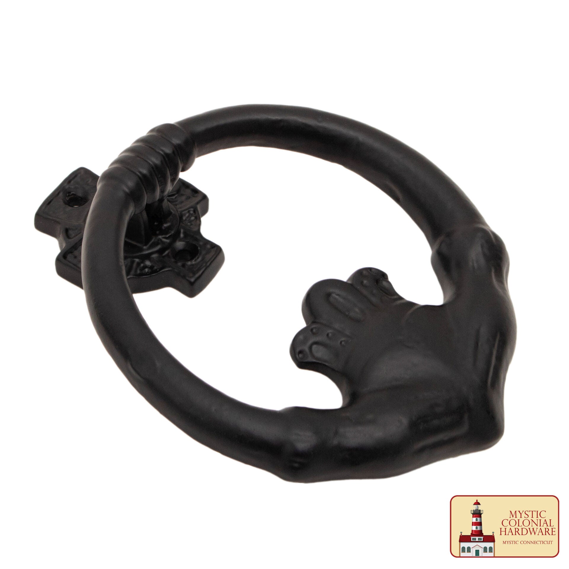 Imagen única de: Claddagh Aldaba de Hierro Forjado Macizo Victoriana, Colonial, Retro, Steampunk, Gótica, Barroca Medieval