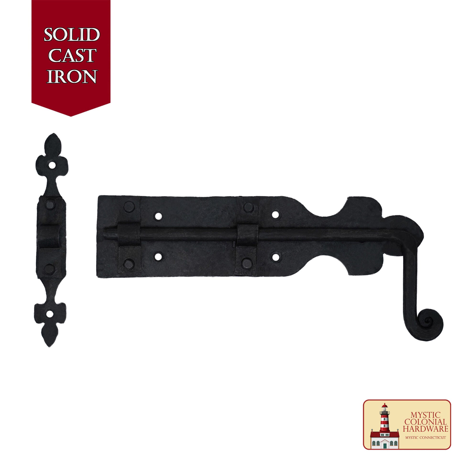 Imagen única de: Pestillo de la Puerta de Hierro Negro Flip Pestillos, Heavy Duty Hierro Fundido Gota Pestillo, para la Antigua Granja Cobertizo del Gabinete Obturador Privacidad Antigua Puerta de Hardware de Reemplazo