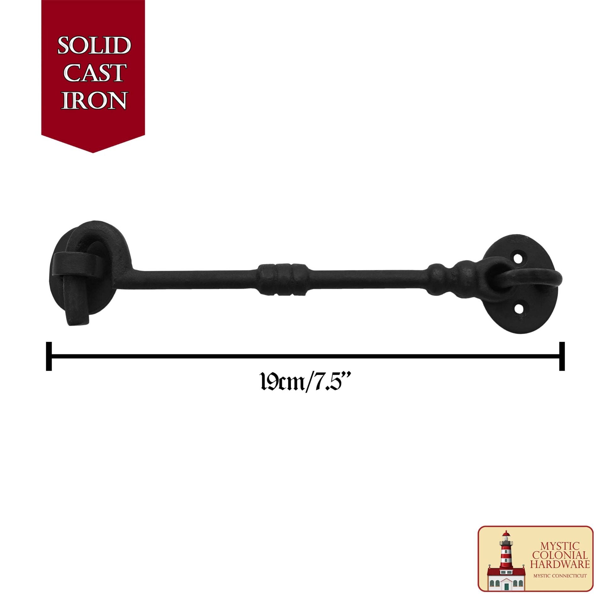 Imagen única de: Cabin Hook Eye 7" Long Large Decorative Hook Latches For Cabinet Window Kitchen Sliding Or Barn Doors