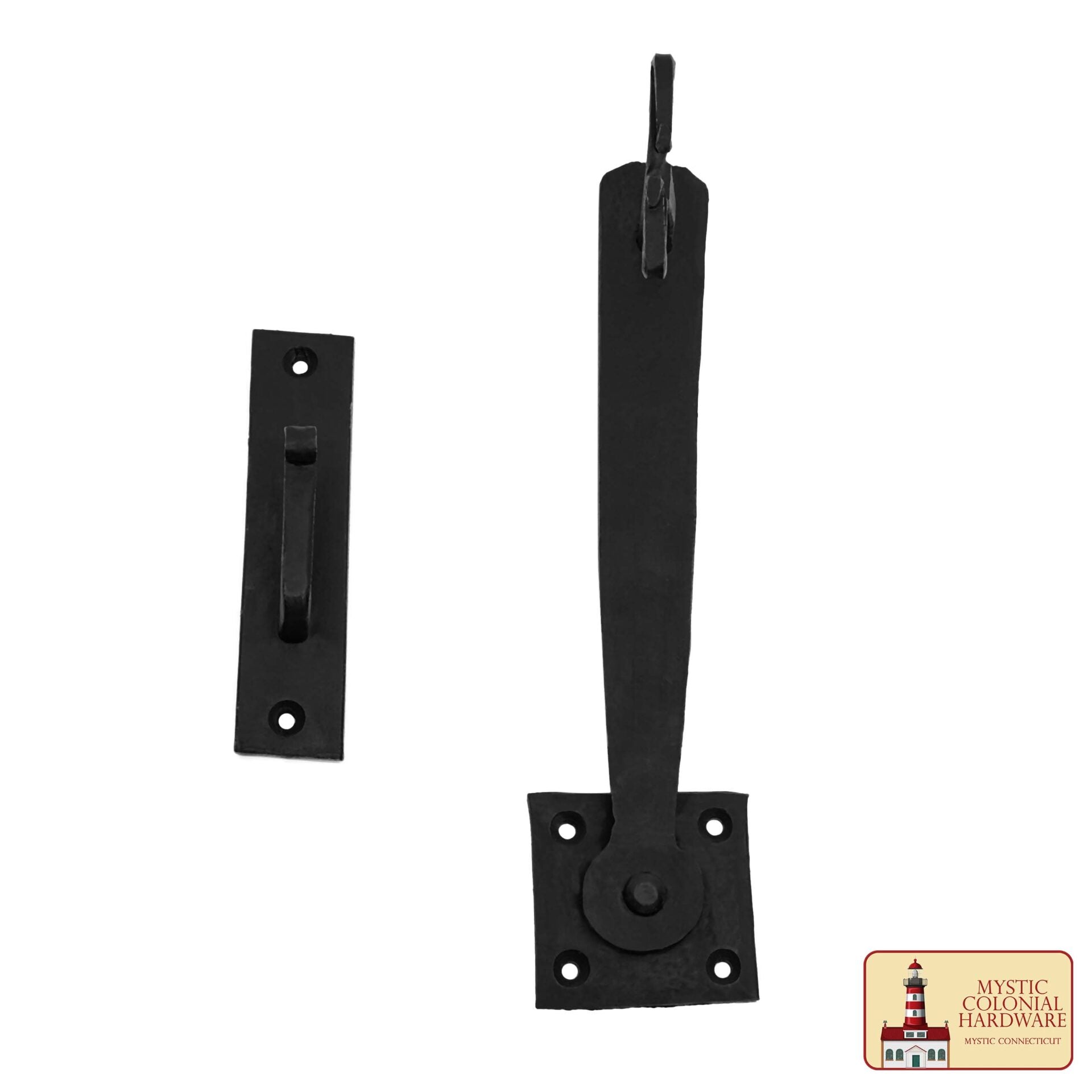 Imagen única de: 9 Pulgadas de Hierro Pestillo de la Puerta Negro Flip Pestillos, Heavy Duty Fundición de Hierro Gota Pestillo, para la Antigua Granja Granero Gabinete Obturador Privacidad Antigua Puerta de Hardware