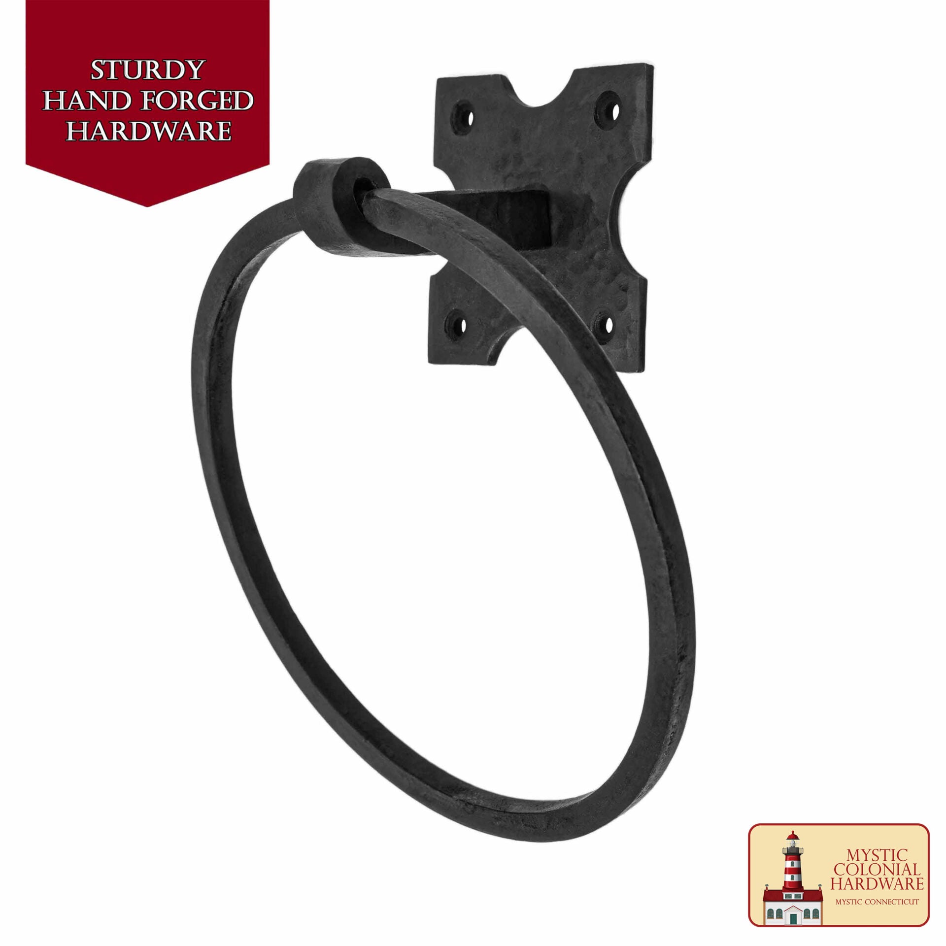 Imagen única de: Toallero de Pared Rústico Forjado a Mano: Ideal para Cuartos de Baño y Cocinas Victorianos, Coloniales, Retro, Steampunk, Góticos, Barrocos y Medievales, 15,9 Cm