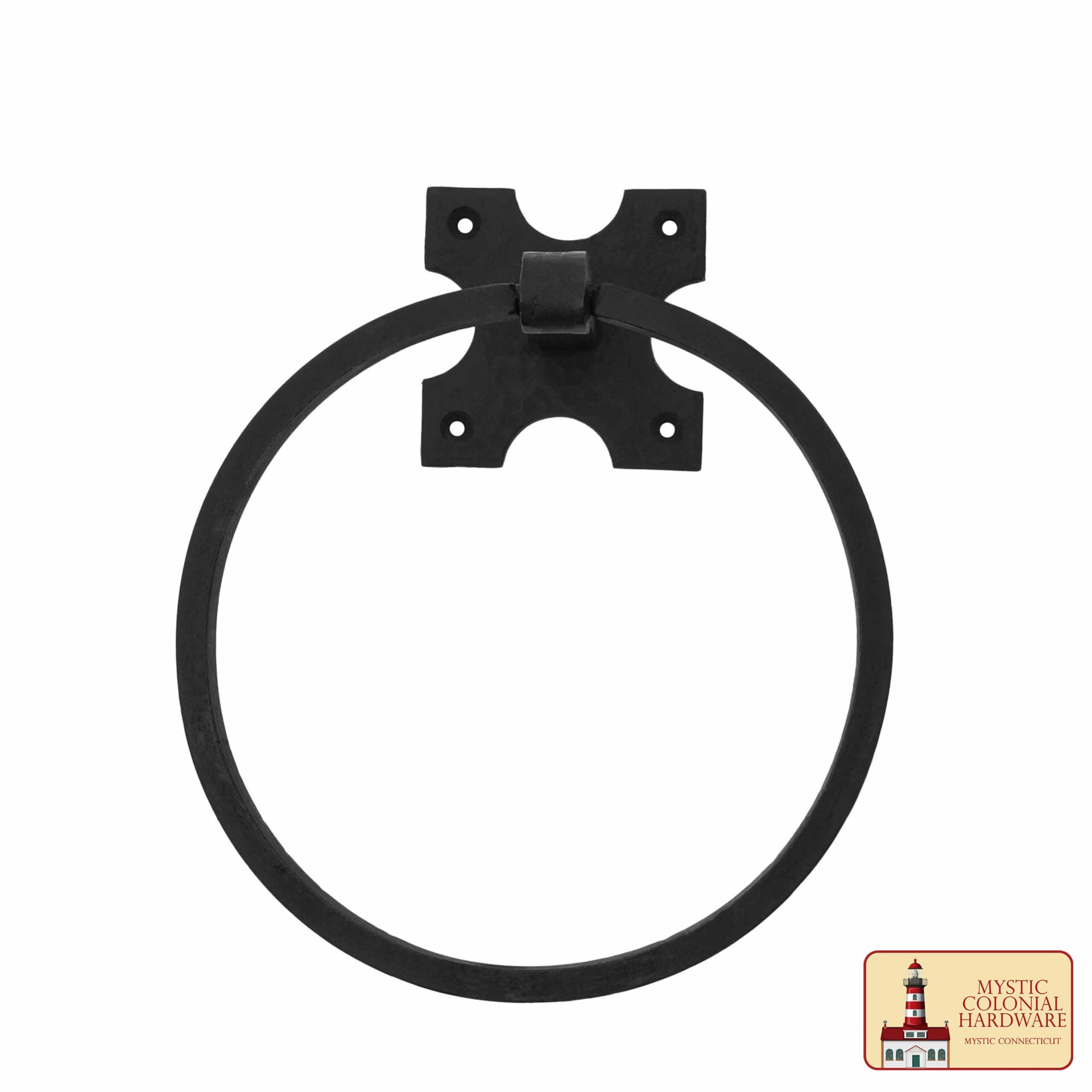 Imagen única de: Toallero de Pared Rústico Forjado a Mano: Ideal para Cuartos de Baño y Cocinas Victorianos, Coloniales, Retro, Steampunk, Góticos, Barrocos y Medievales, 15,9 Cm