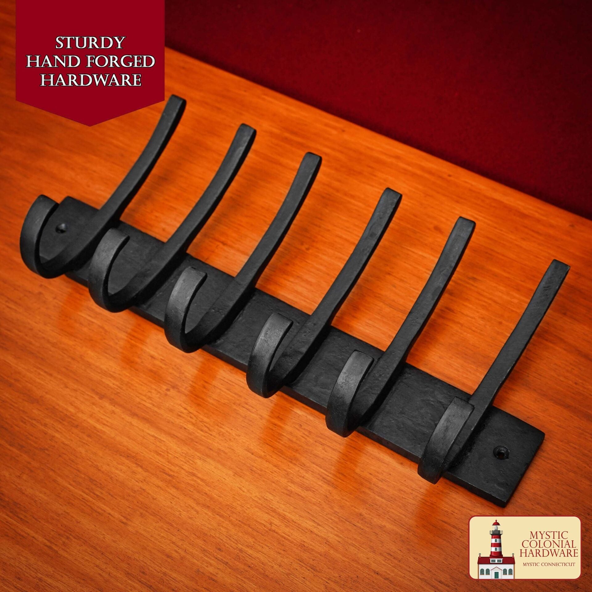 Imagen única de: Ganchos de Pared Rústicos de Hierro Fundido, Ganchos Utilitarios Retro Resistentes para Colgar Abrigos, Bolsos, Toallas, Batas, Sombreros y Más : Negro