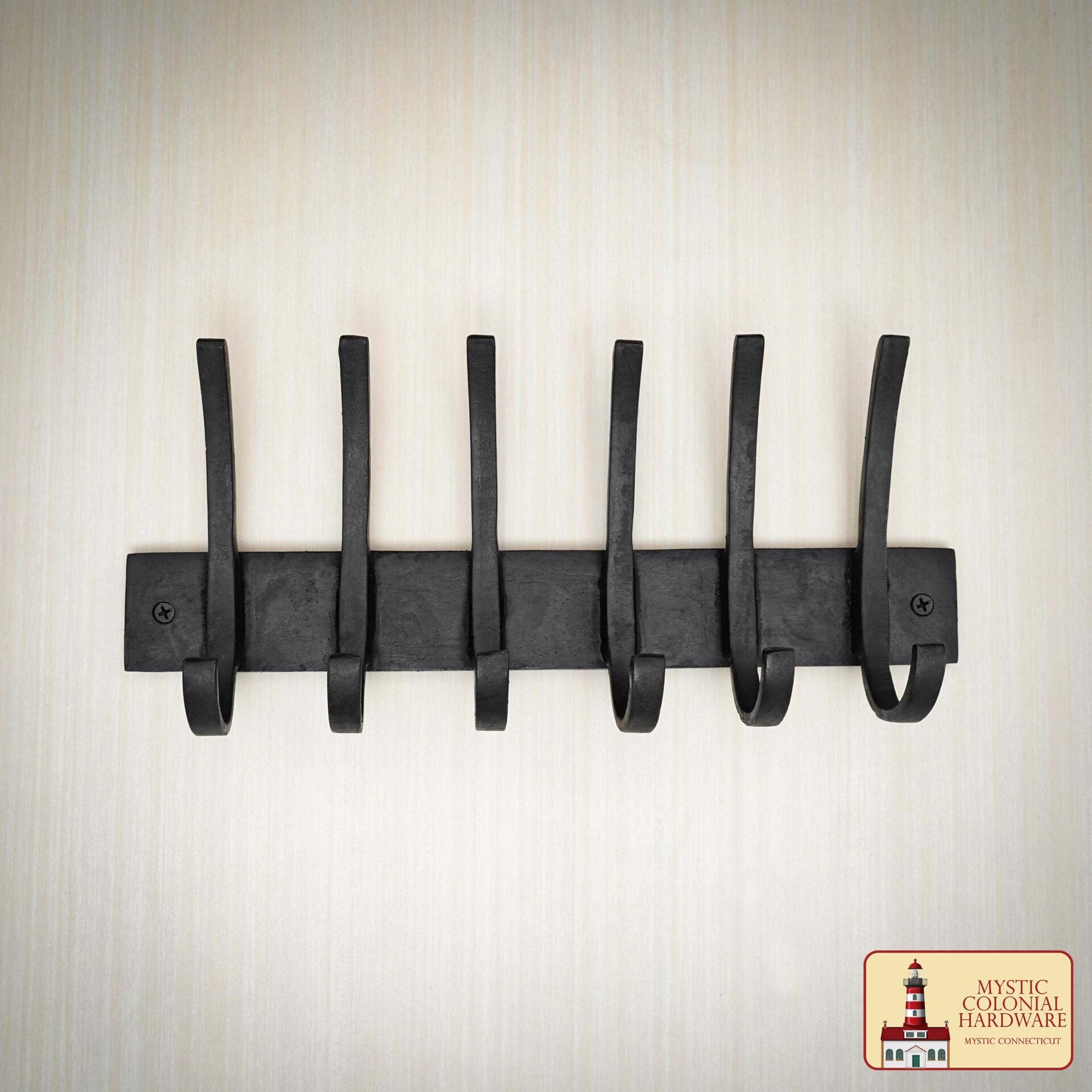Imagen única de: Ganchos de Pared Rústicos de Hierro Fundido, Ganchos Utilitarios Retro Resistentes para Colgar Abrigos, Bolsos, Toallas, Batas, Sombreros y Más : Negro