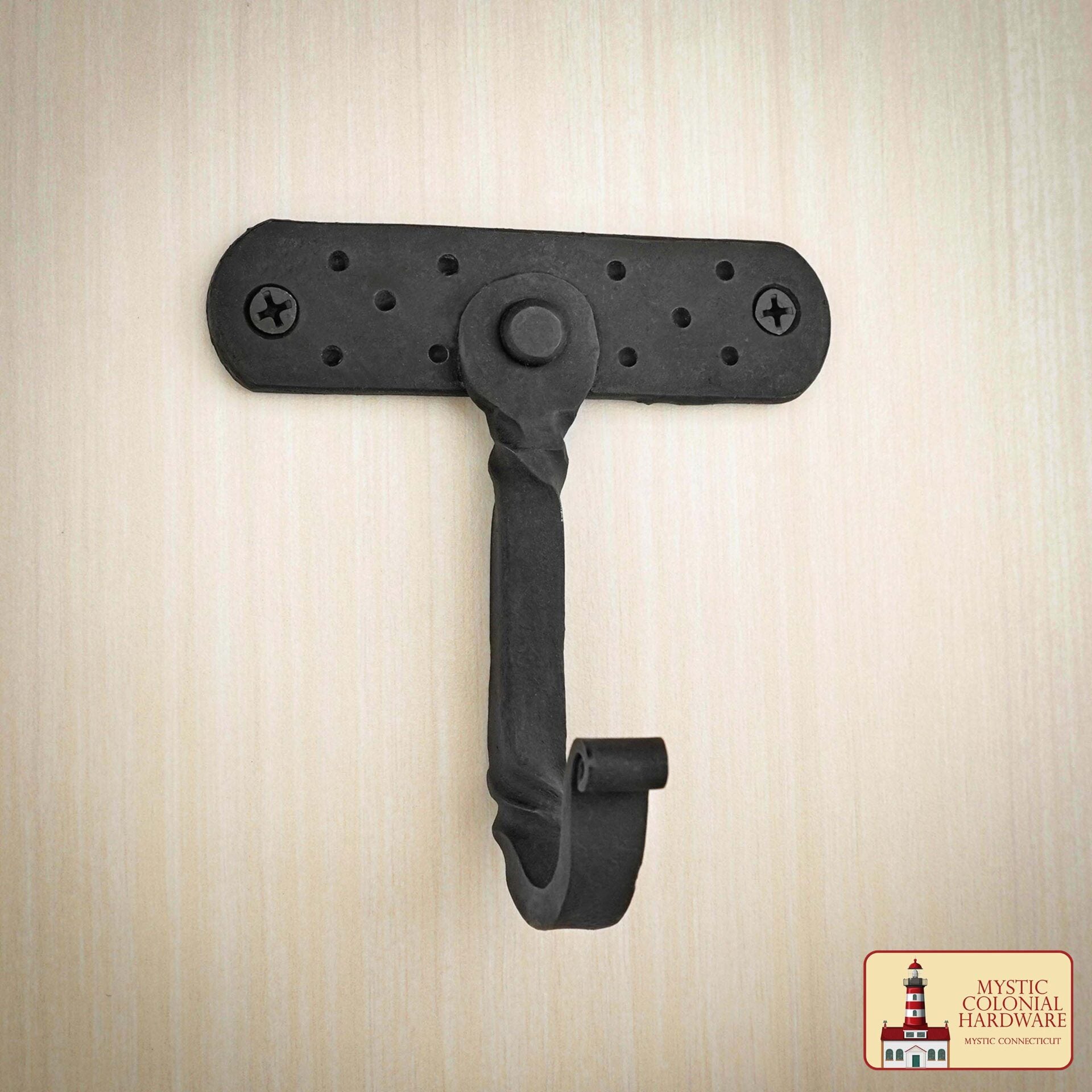 Gancho de Pared Rústico Forjado a Mano - Colgador Individual - Herrajes de Hierro Forjado para Interiores Coloniales, Victorianos, Retro, Góticos, Steampunk y Barrocos - Imagen 1