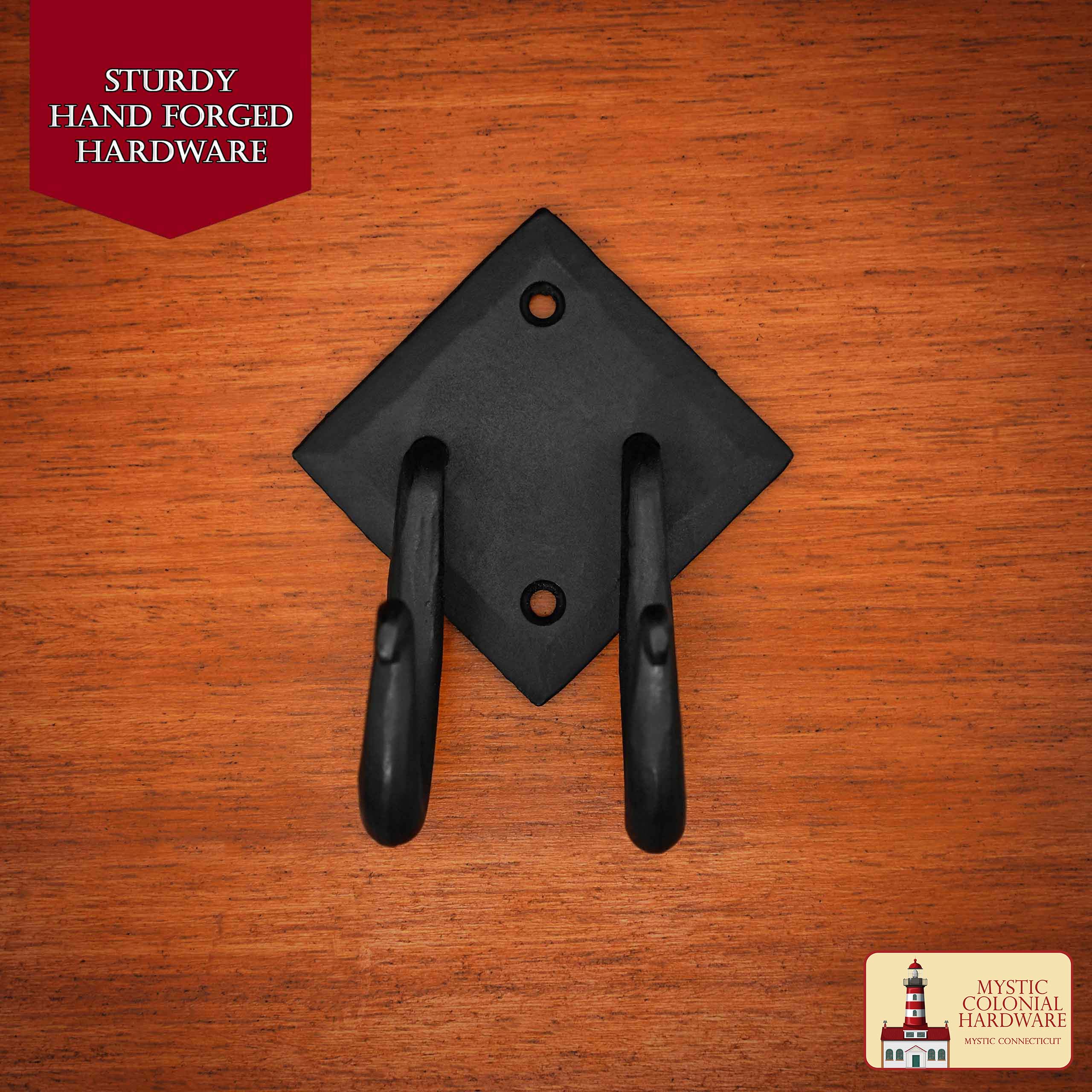 Imagen única de: Ganchos de Pared Rústicos de Hierro Fundido, Ganchos Utilitarios Retro Resistentes para Colgar Abrigos, Bolsos, Toallas, Batas, Sombreros y Más, Acabado: Ennegrecido con Aceite