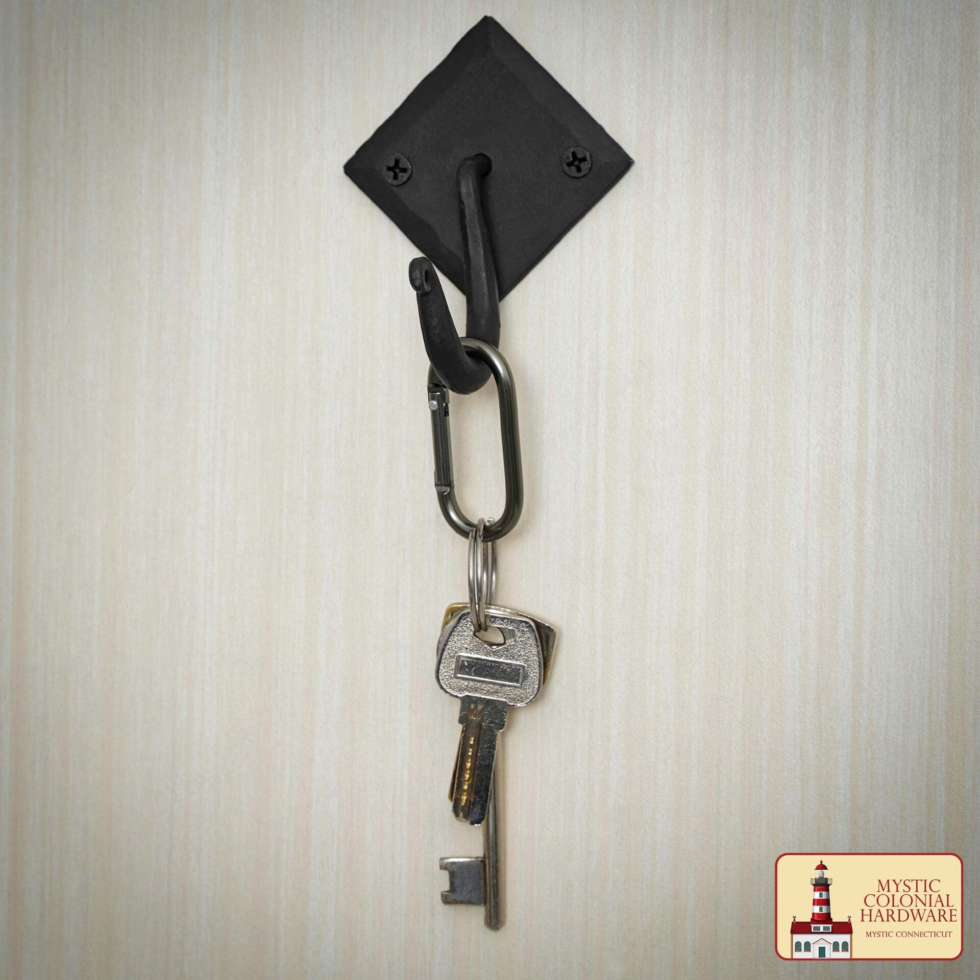 Imagen única de: Ganchos de Pared Rústicos de Hierro Fundido, Ganchos Utilitarios Retro Resistentes para Colgar Abrigos, Bolsos, Toallas, Batas, Sombreros y Más, Acabado: Ennegrecido con Aceite