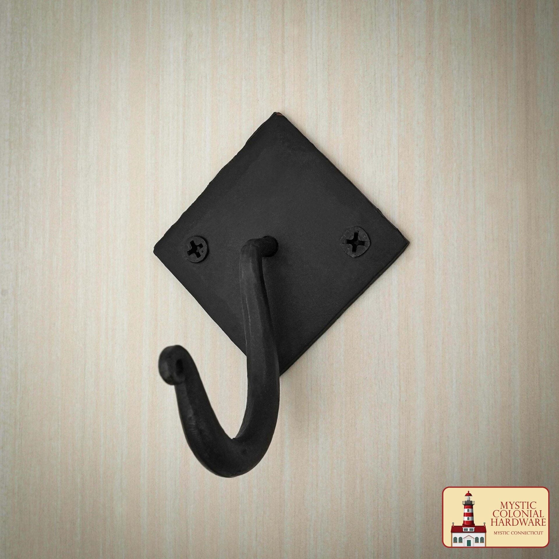Imagen única de: Ganchos de Pared Rústicos de Hierro Fundido, Ganchos Utilitarios Retro Resistentes para Colgar Abrigos, Bolsos, Toallas, Batas, Sombreros y Más, Acabado: Ennegrecido con Aceite