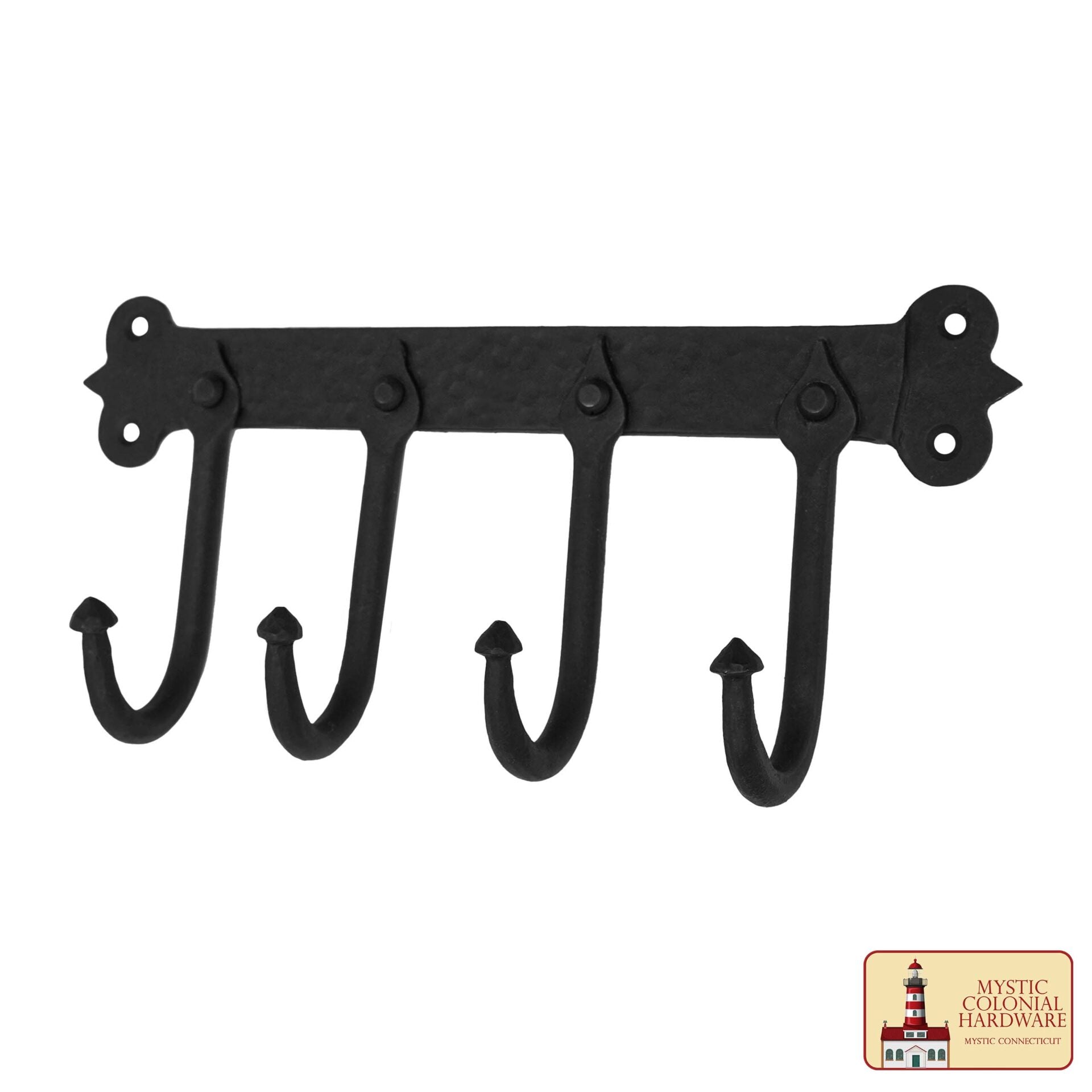 Imagen única de: Ganchos de Pared Rústicos de Hierro Fundido, Ganchos Utilitarios Retro Resistentes para Colgar Abrigos, Bolsos, Toallas, Batas, Sombreros y Más, Acabado: Ennegrecido con Aceite