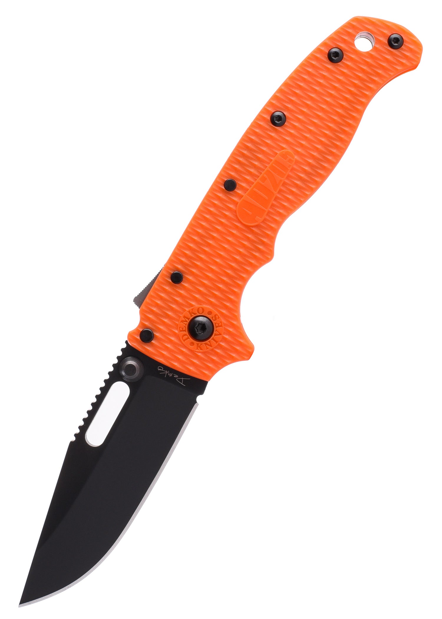 Imagen única de: Navaja De Bolsillo Demko Ad20.5 Clip Point, Naranja, Dlc
