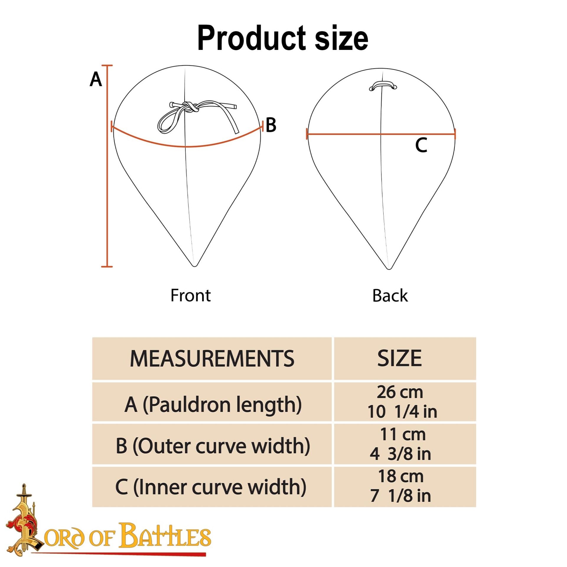 Armadura Medieval Visby Pauldrons Hombro de Acero con Lazos de Cuero - Imagen 3