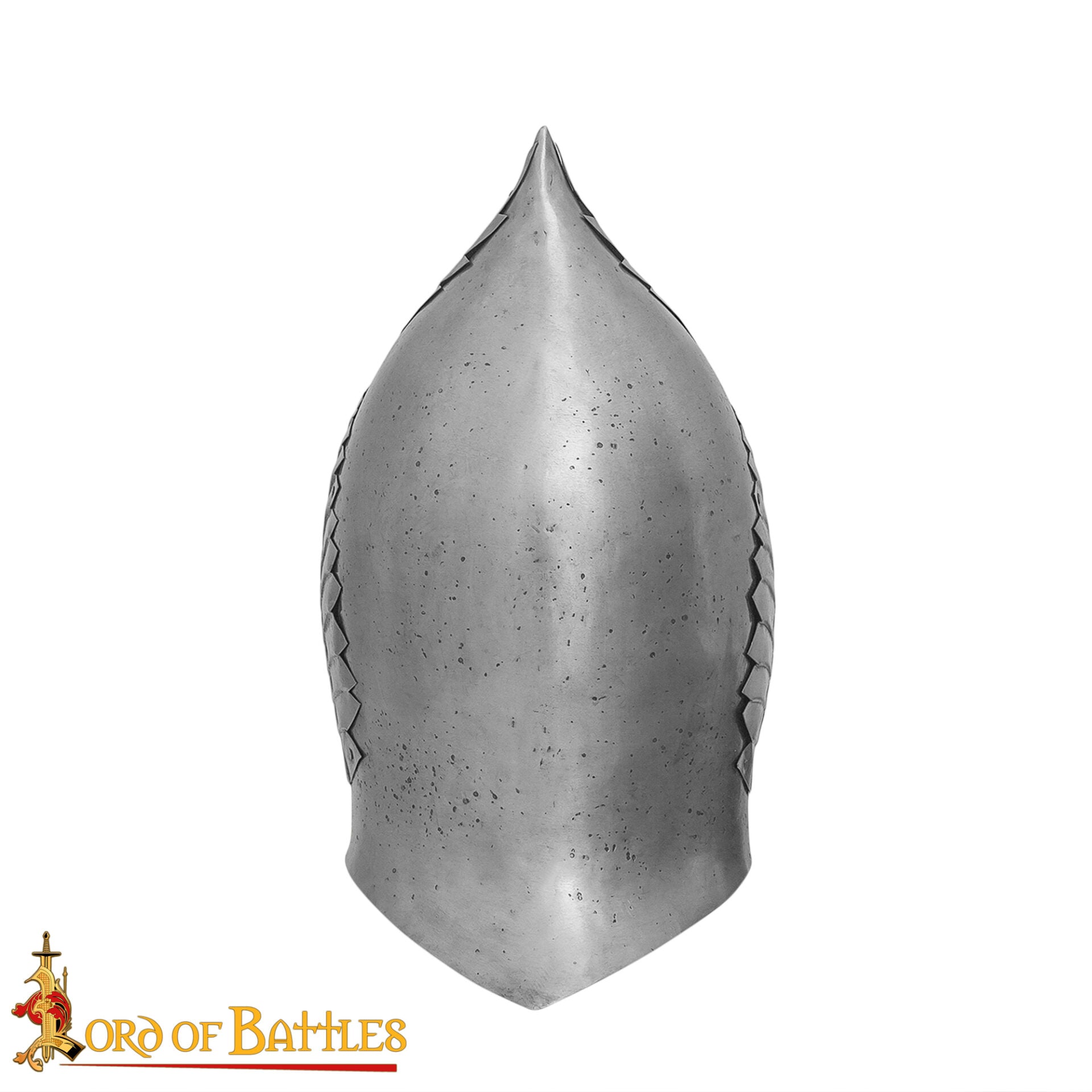 Imagen única de: Gondorian Casco Medieval de Acero con Forro de Cuero - Calibre 18 Acabado Antiguo - Fantasía Lotr Gondor Replica - Coleccionable Armadura Casco para Larp, y la Pantalla