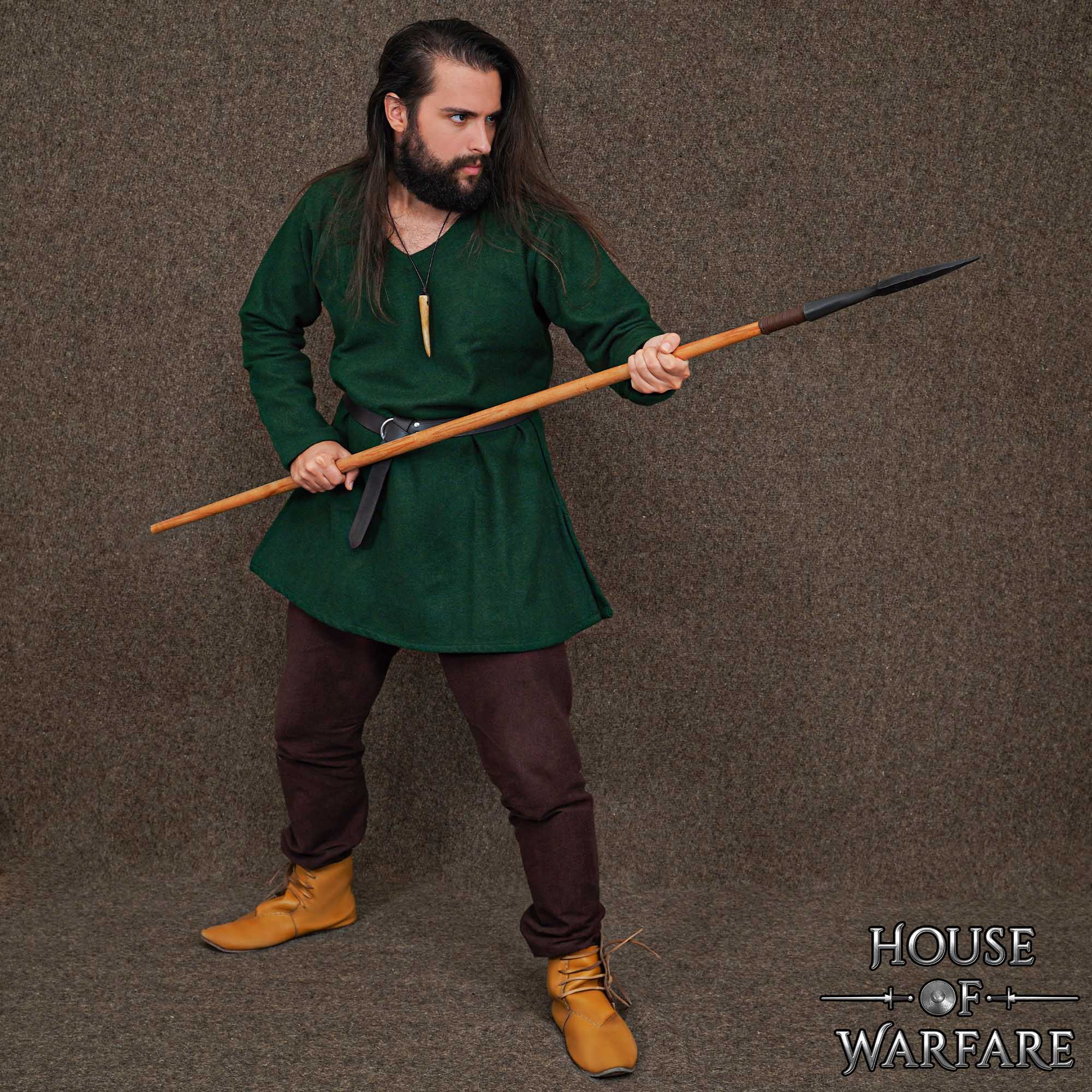 Lanza de Lanzamiento de Jabalina Forjada a Mano de Acero Al Carbono Estilo Vikingo - Imagen 1