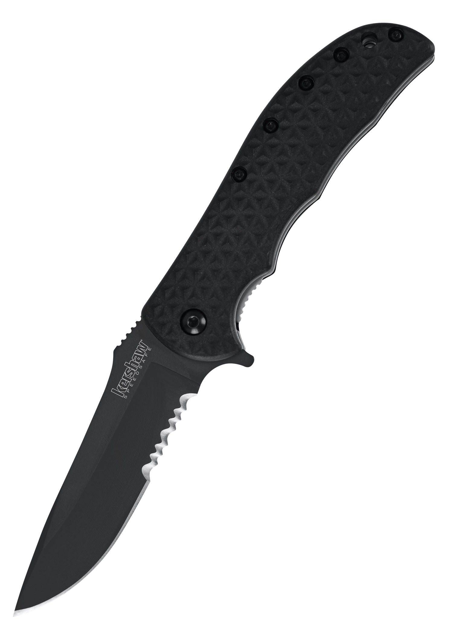 Imagen única de: Navaja Kershaw Volt Ii, Negra, Filo Dentado