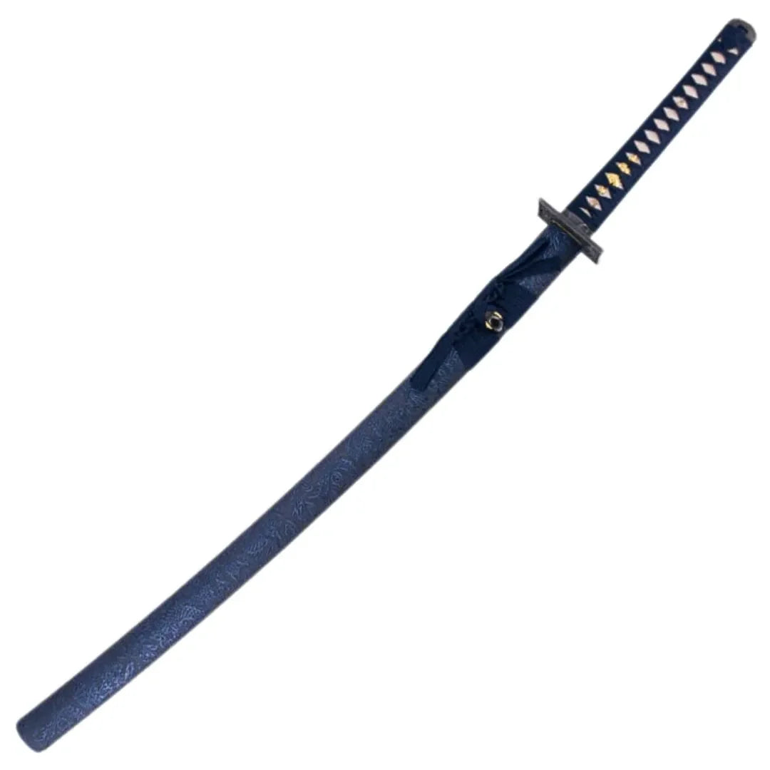 Imagen única de: Katana Funcional Afilada - Acero De Damasco Azul S6039
