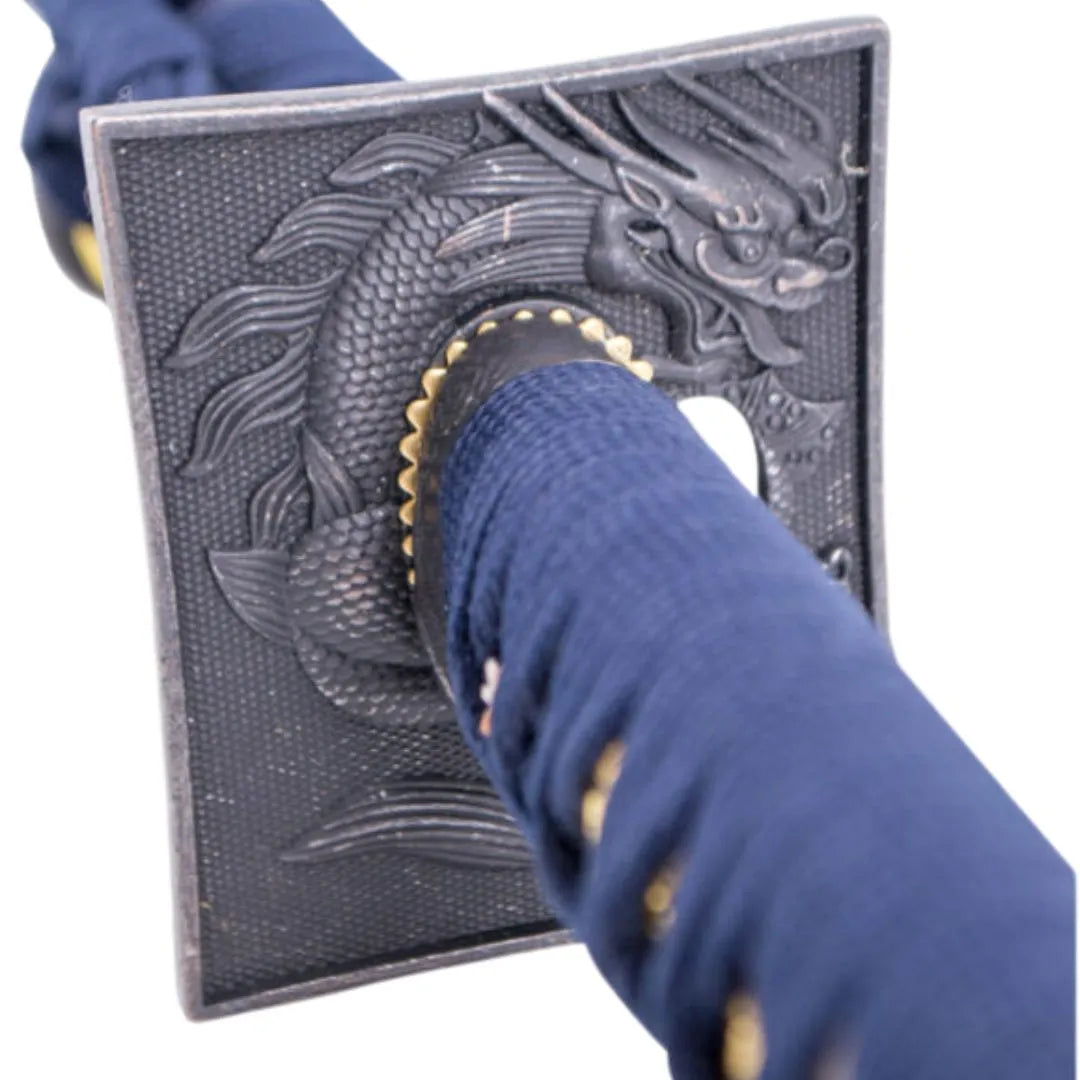 Imagen única de: Katana Funcional Afilada - Acero De Damasco Azul S6039