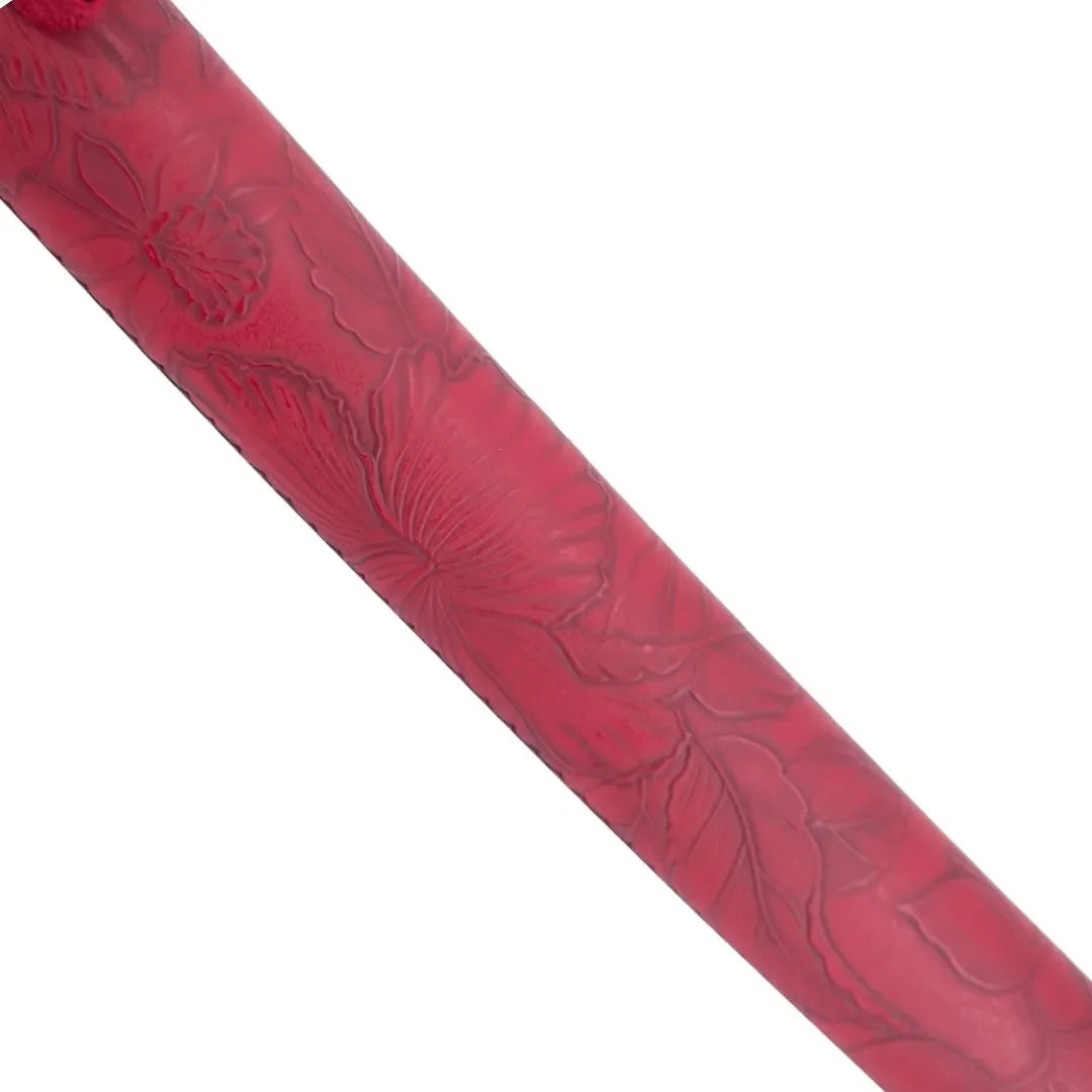 Imagen única de: Katana Funcional Afilada De Acero De Damasco Rojo S6040