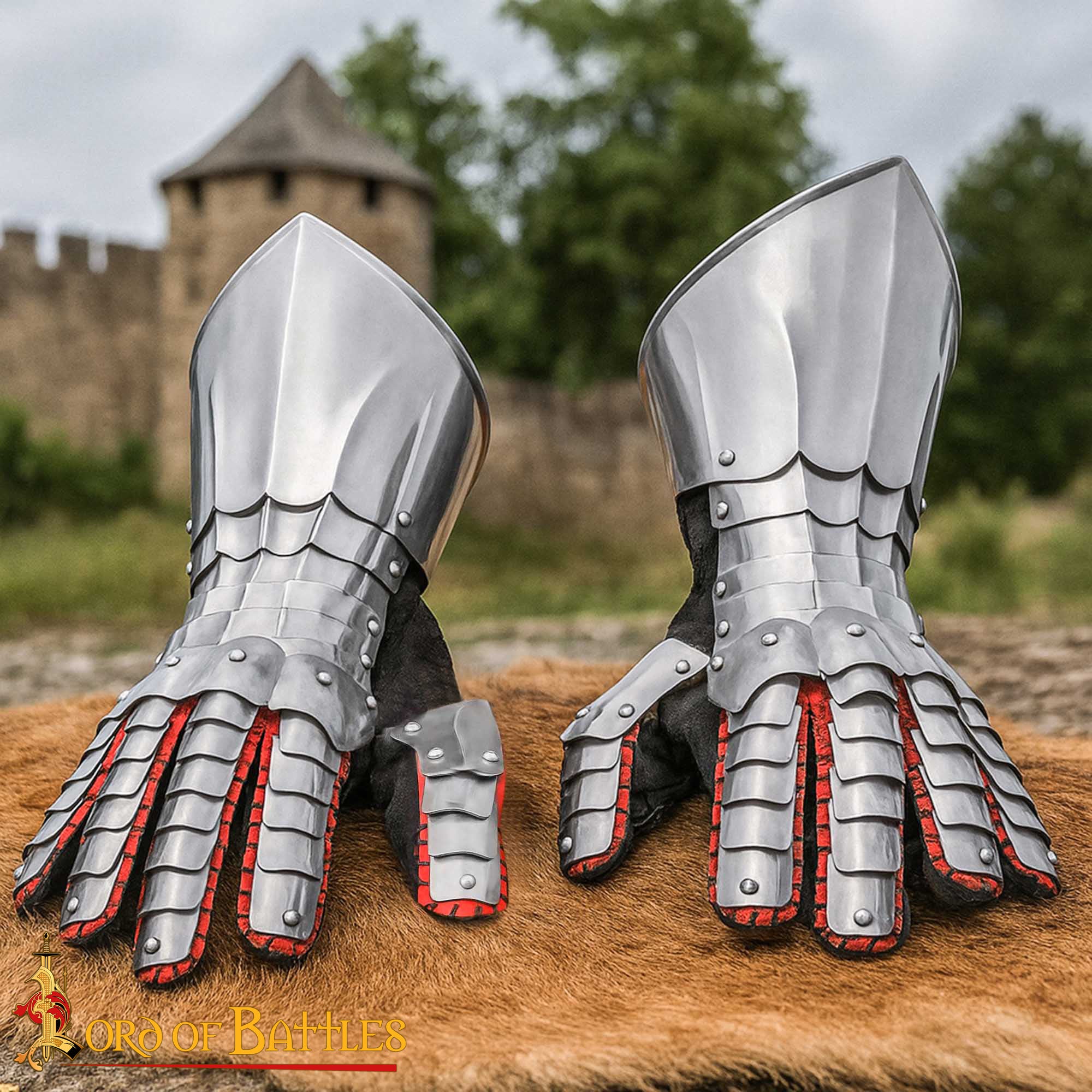 Guanteletes de Dedos Articulados de la Baja Edad Media del Siglo Xv - Imagen 1