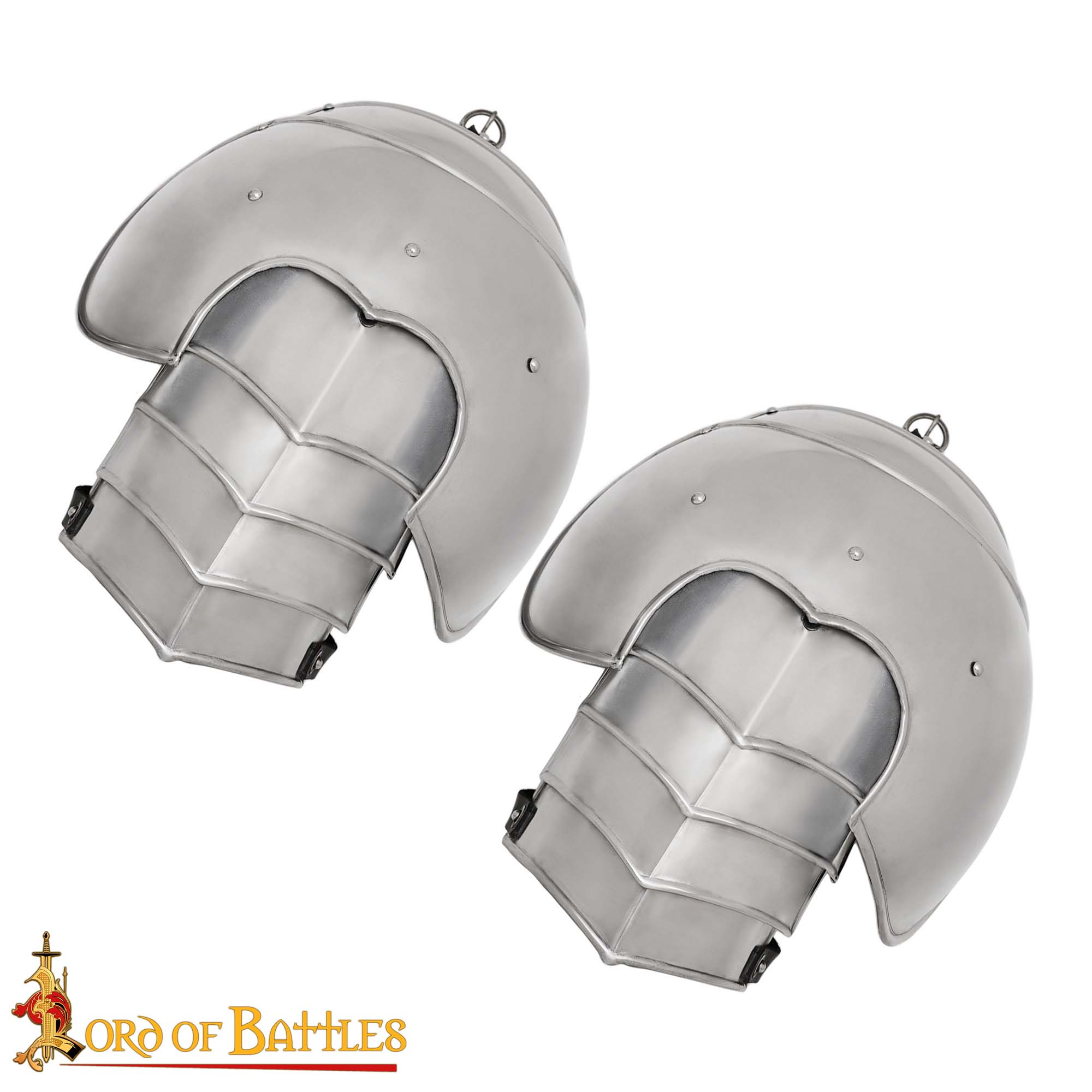 Medieval Articulated Steel Pauldrons - Fantasy Knight Shoulder Protection Armor - Imagen 5