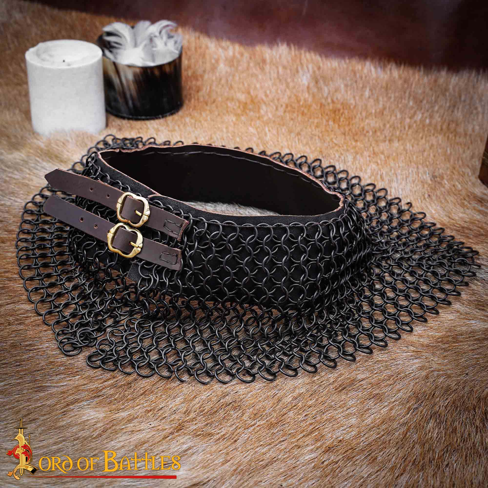 Imagen única de: Gorget de Cota de Malla / Estándar - 10mm Butted Round Ring - 16 Gauge, Mild Steel - Ideal For Stage Combat & Reenactments
