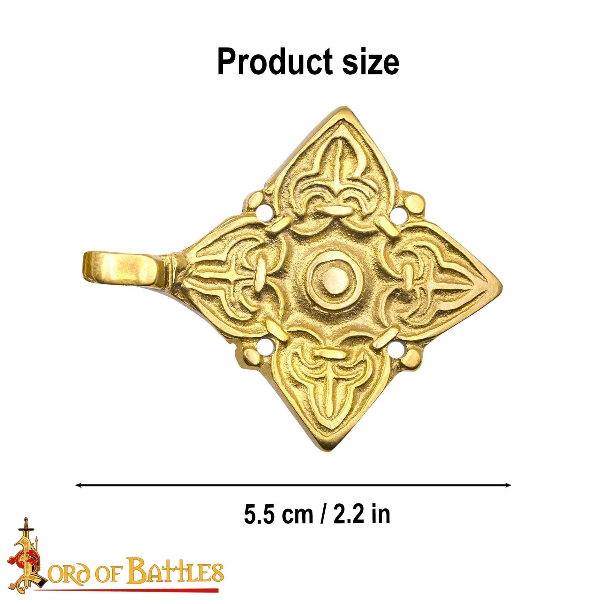 Imagen única de: Broche de Latón Fundido para Caftán o Capa Vikinga / Rusa Histórica