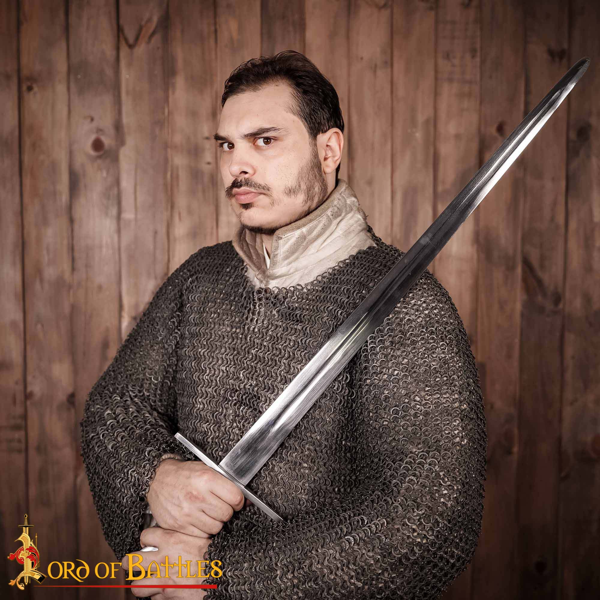 Hauberk de Cota de Malla Medieval de Titanio Ultraligero