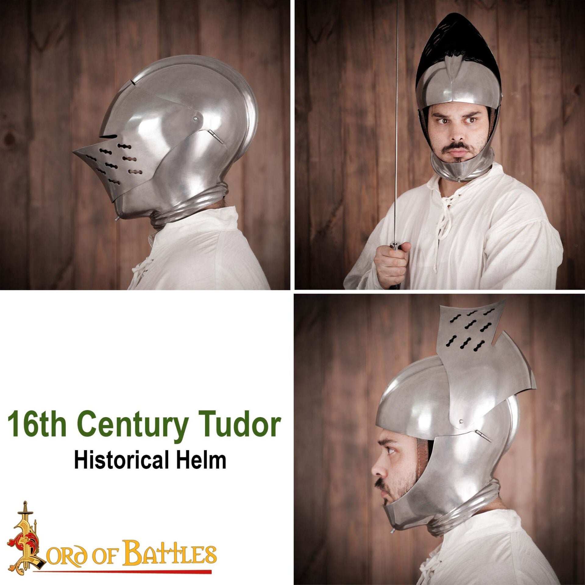 Imagen única de: Tudor Siglo Xvi Casco Cerrado / Armet