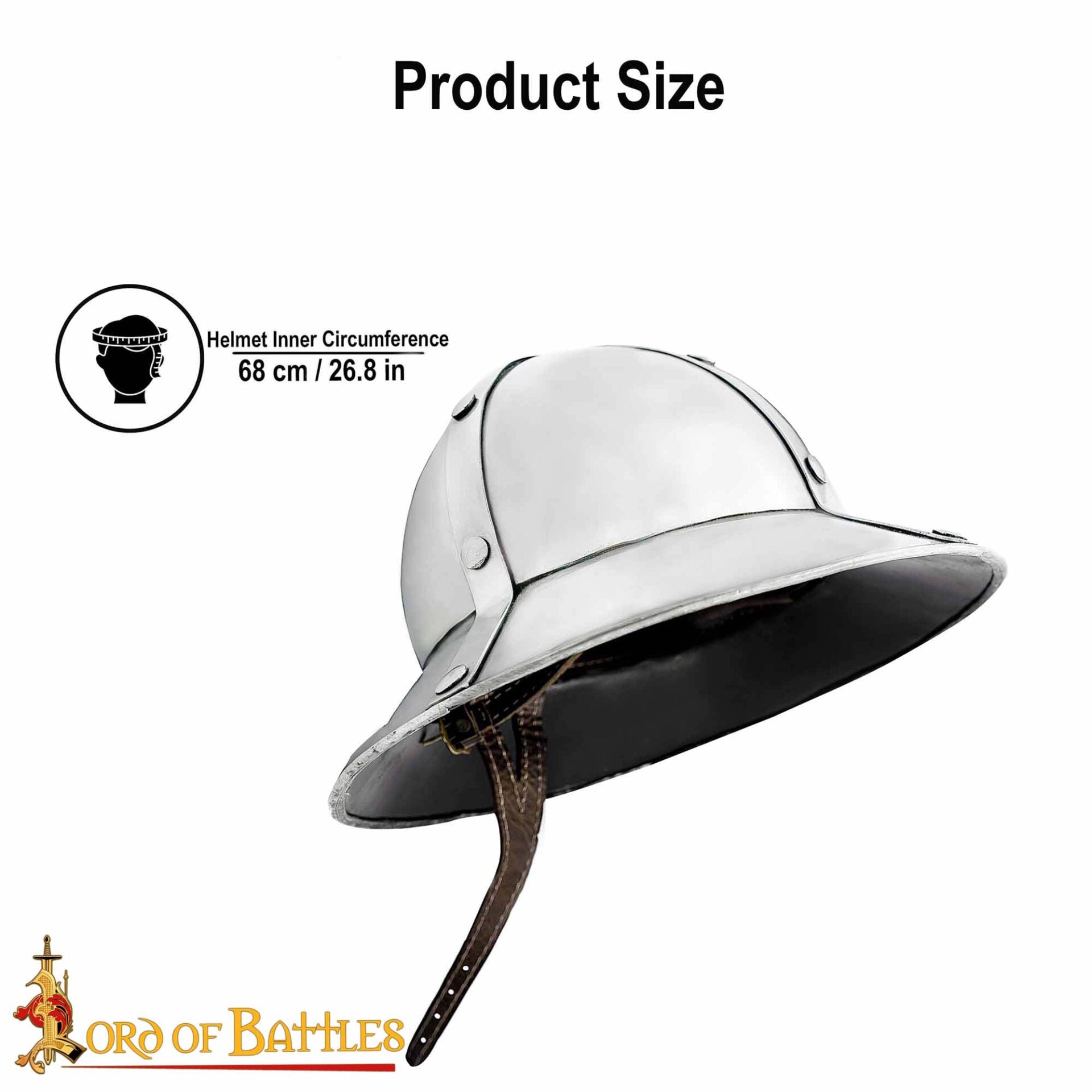 Imagen única de: Casco de Infantería del Siglo Xiii-xiv con Forro de Cuero Calibre 16