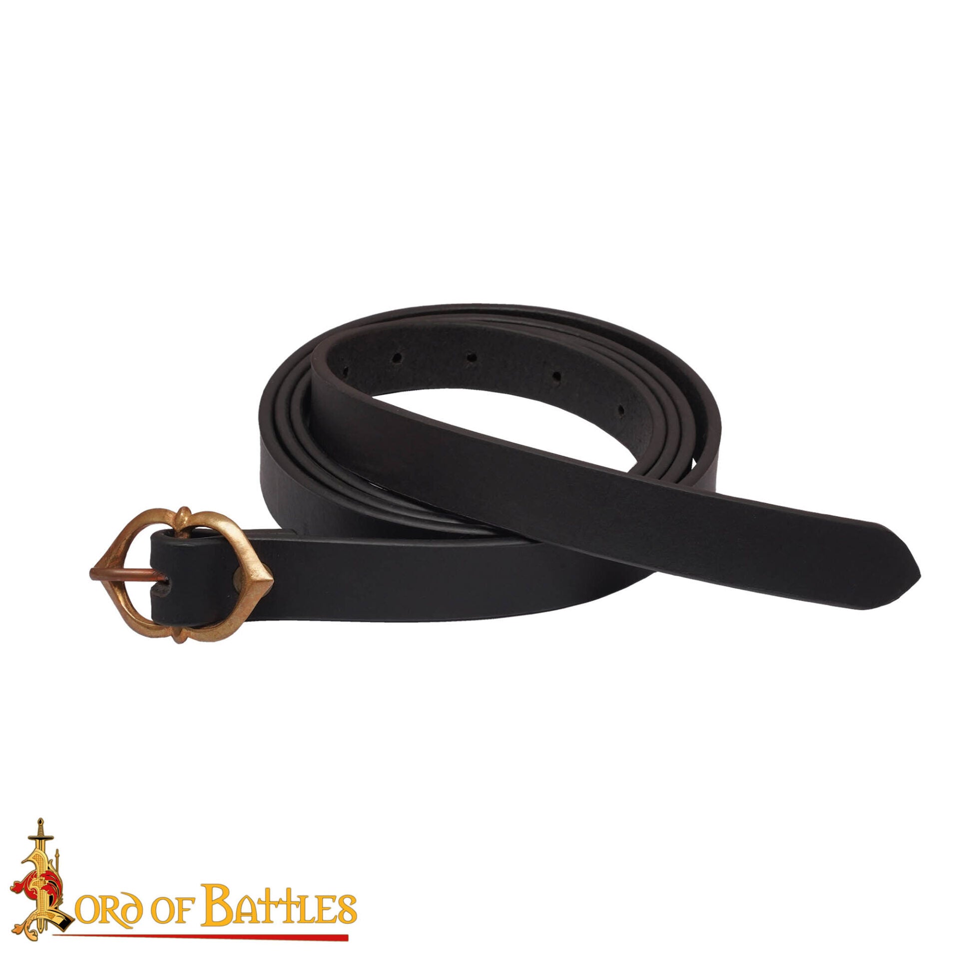 Imagen única de: Cinturón Medieval de Cuero con Hebilla de Bronce Auténtico