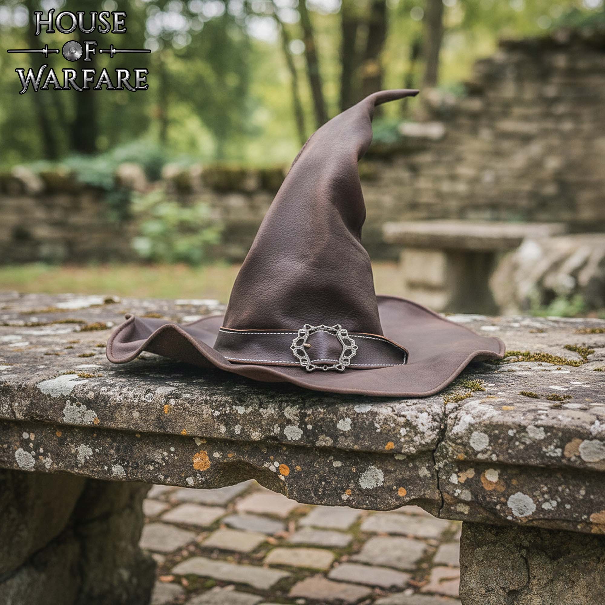 Sombrero Medieval de Mago en Cuero Artesanal