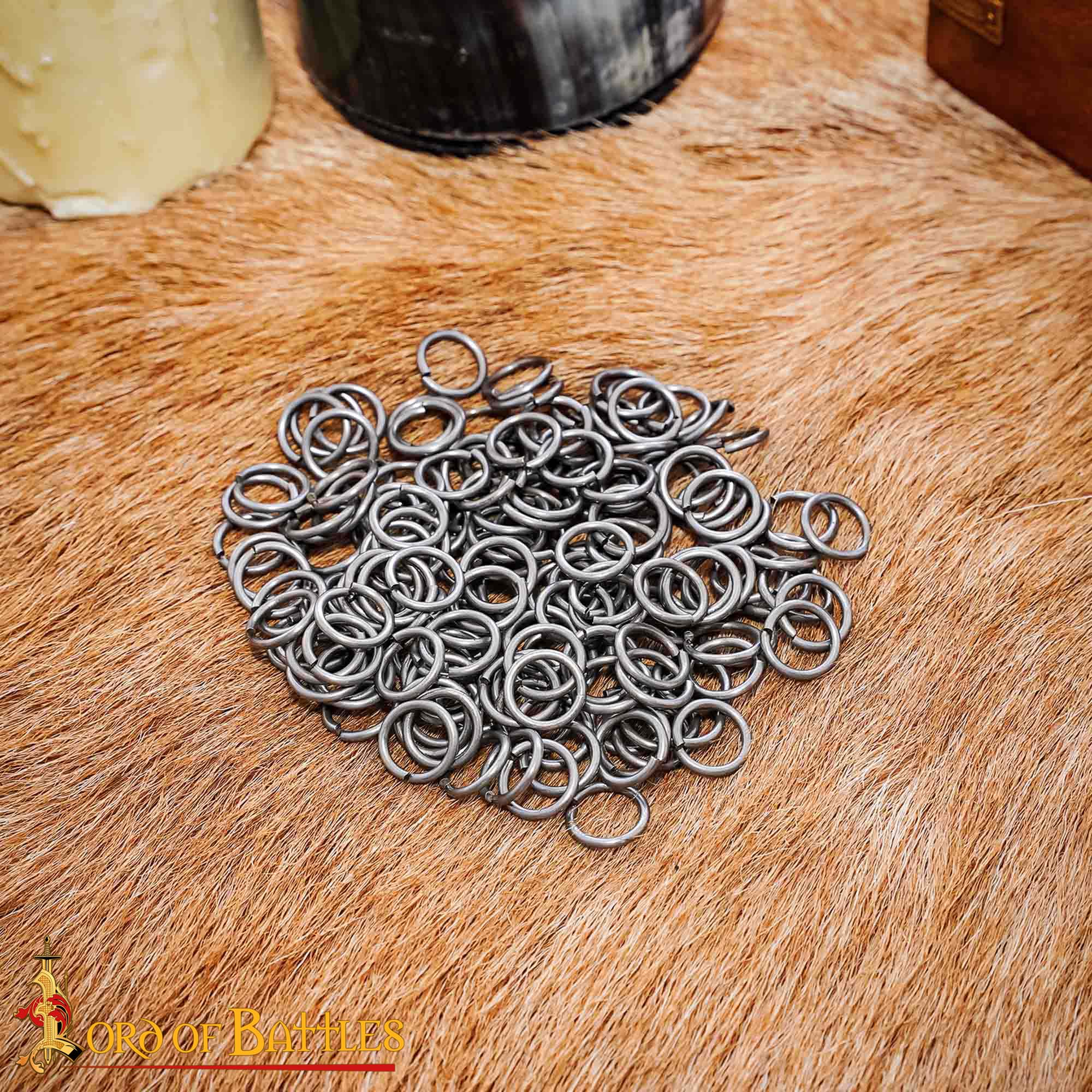 Imagen única de: Anillos Sueltos de Acero - Anillo Conificado de 9 Mm - Calibre 16, Acabado Natural - 1kgs - Ideal para Bricolaje y Reparaciones de Cota de Malla
