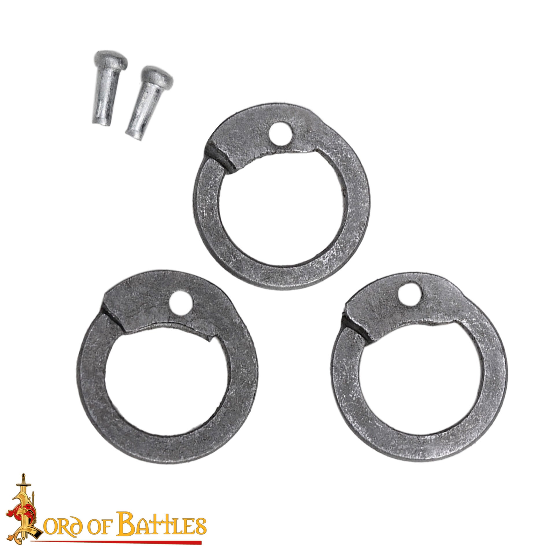 Imagen única de: Anillas Planas de Acero - Anillas Planas con Remaches en Forma de Cúpula de 6 Mm - Calibre 18, Acabado Natural - 1kgs - Ideal para Bricolaje y Reparaciones de Cota de Malla