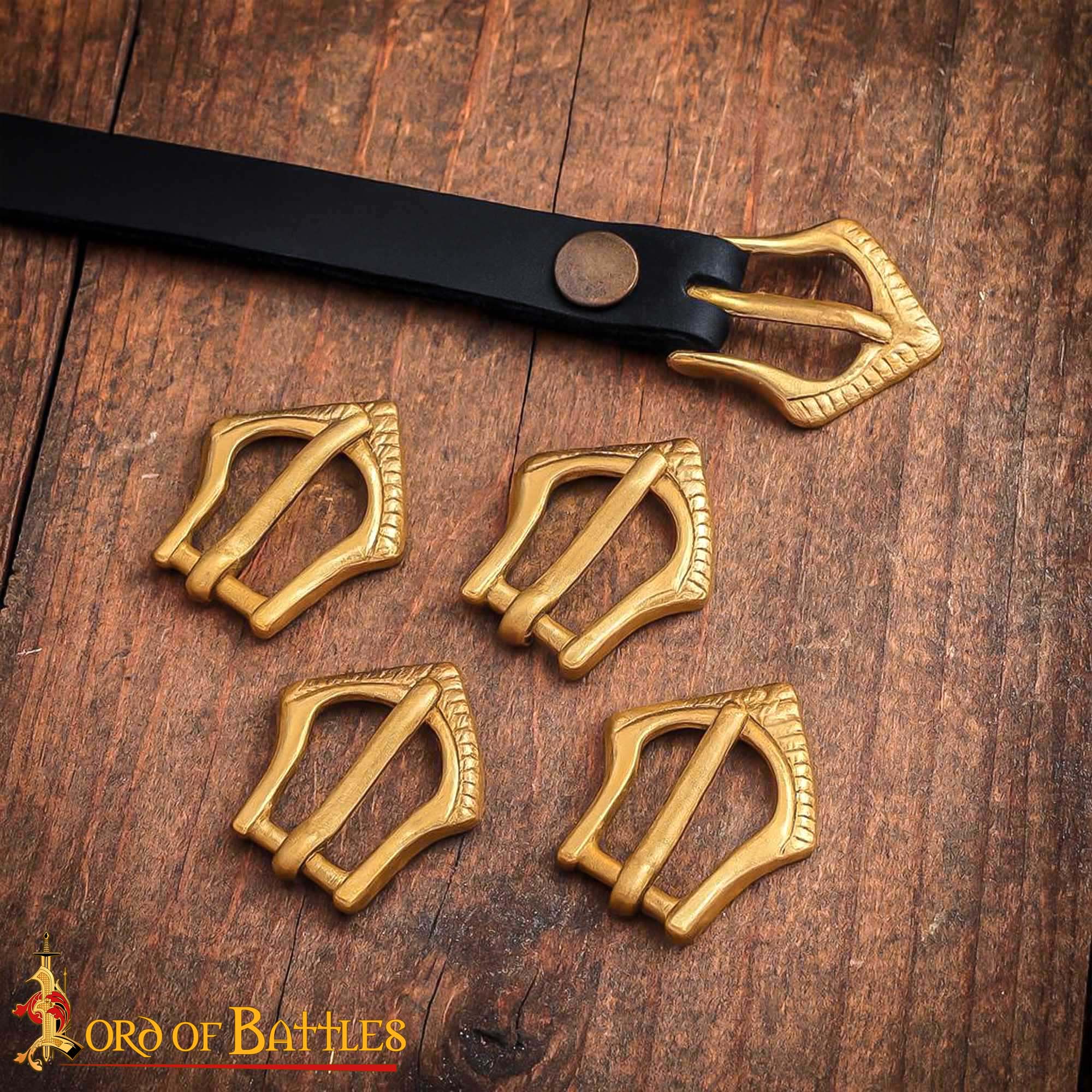 Hebilla Medieval Pequeña de Latón para Cinturón - Lote de 5 - Imagen 1