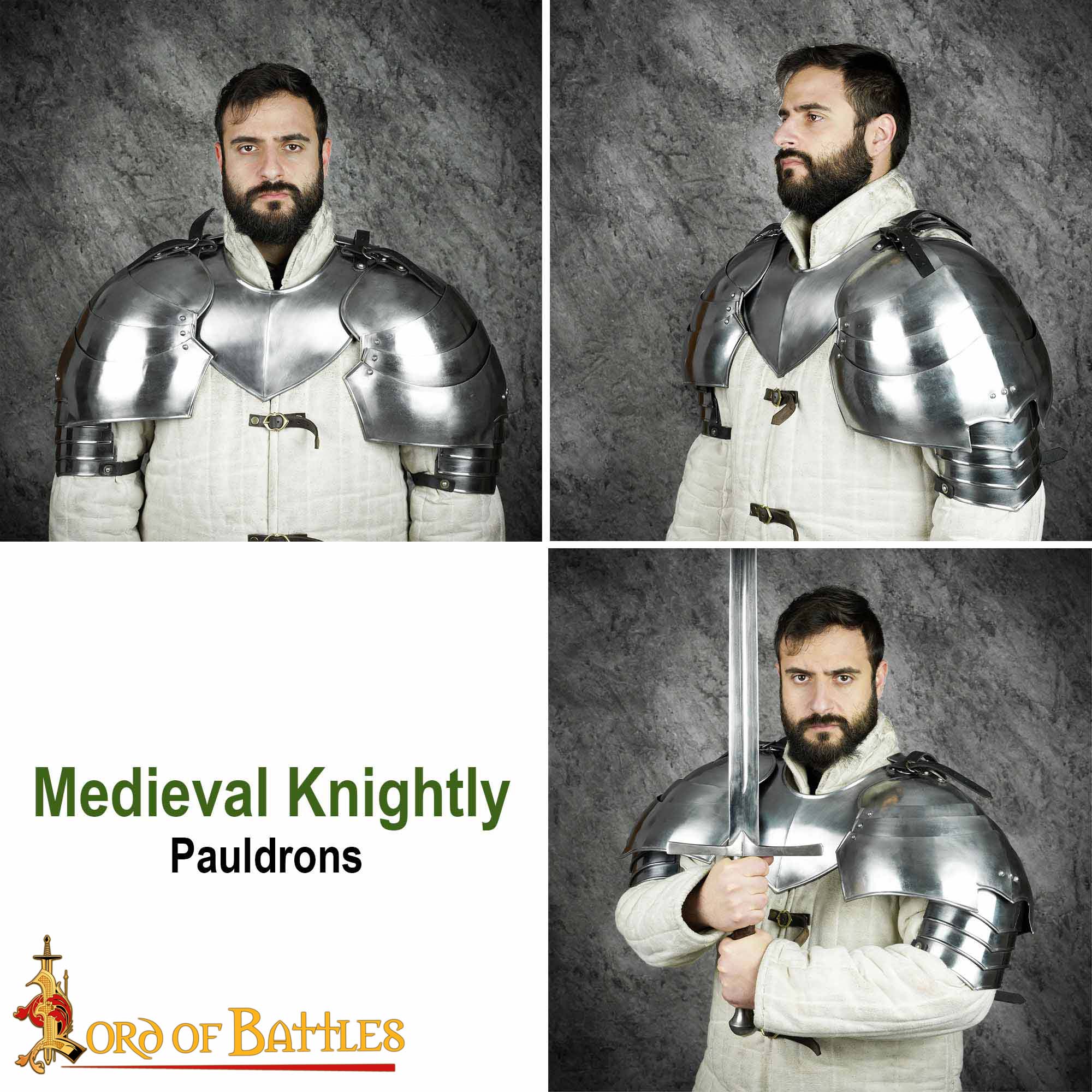 Imagen única de: Caballeros Medievales Grandes Vengadores Pauldrons Calibre 20