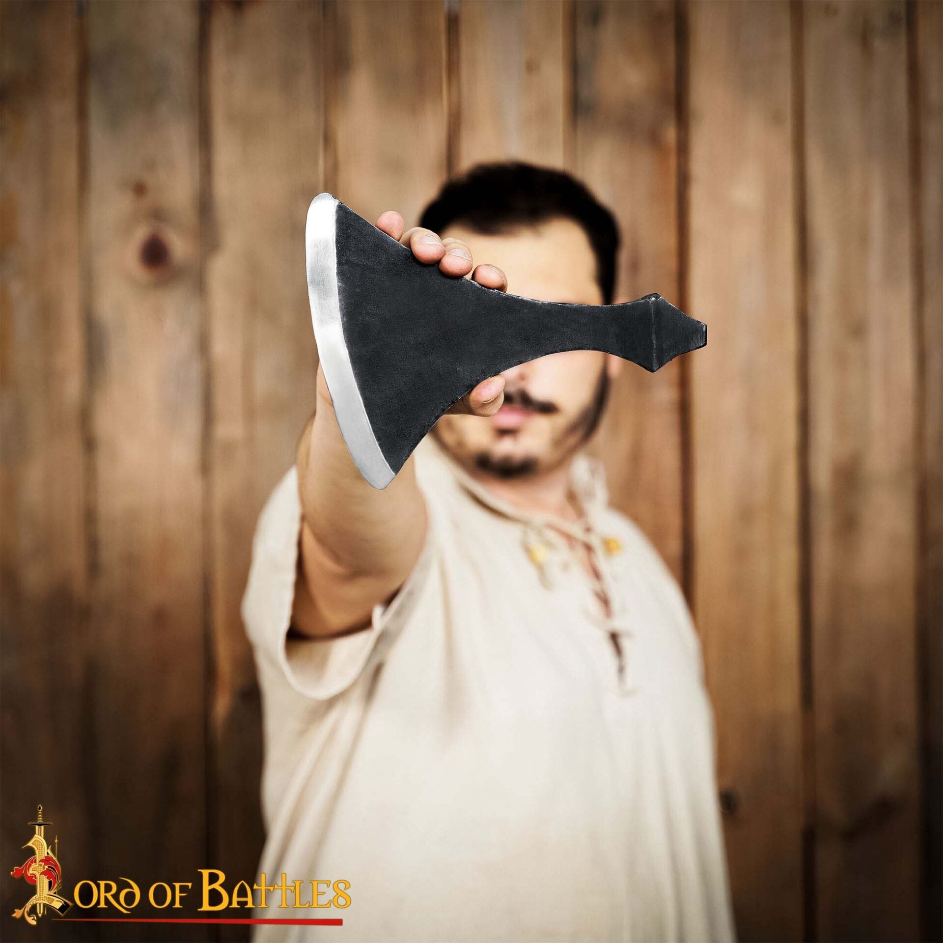 Imagen única de: Cabeza de Hacha Danesa Forjada a Mano