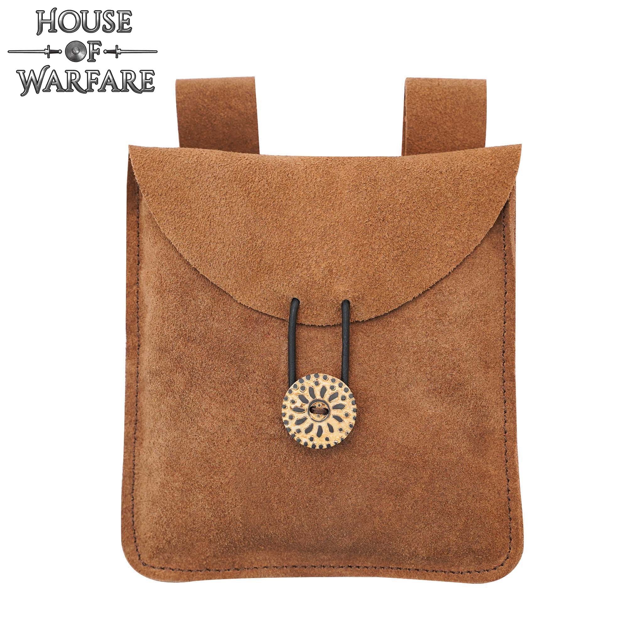 Imagen única de: Bolsa Medieval Artesanal de Ante Grande