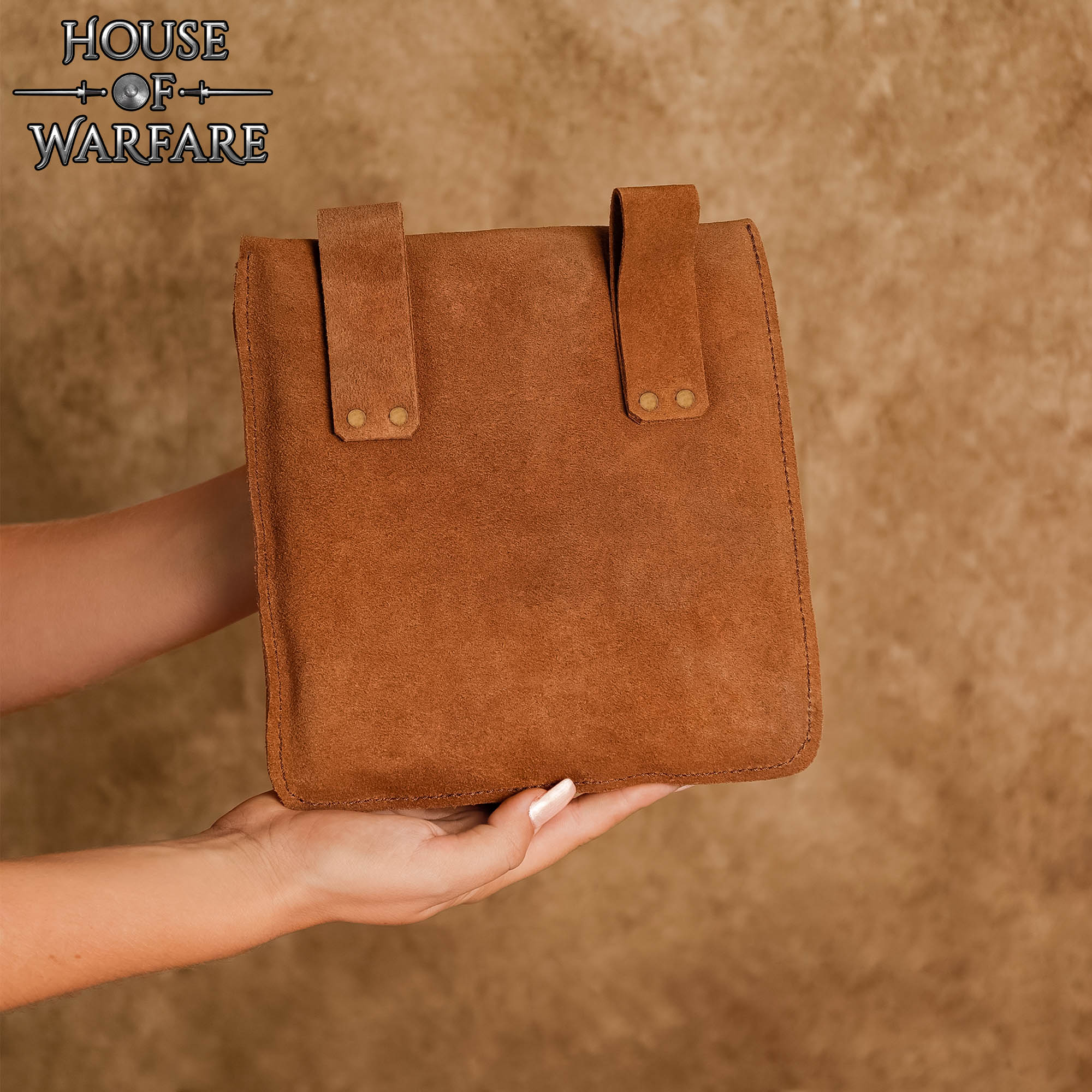 Imagen única de: Bolsa Medieval Artesanal de Ante Grande
